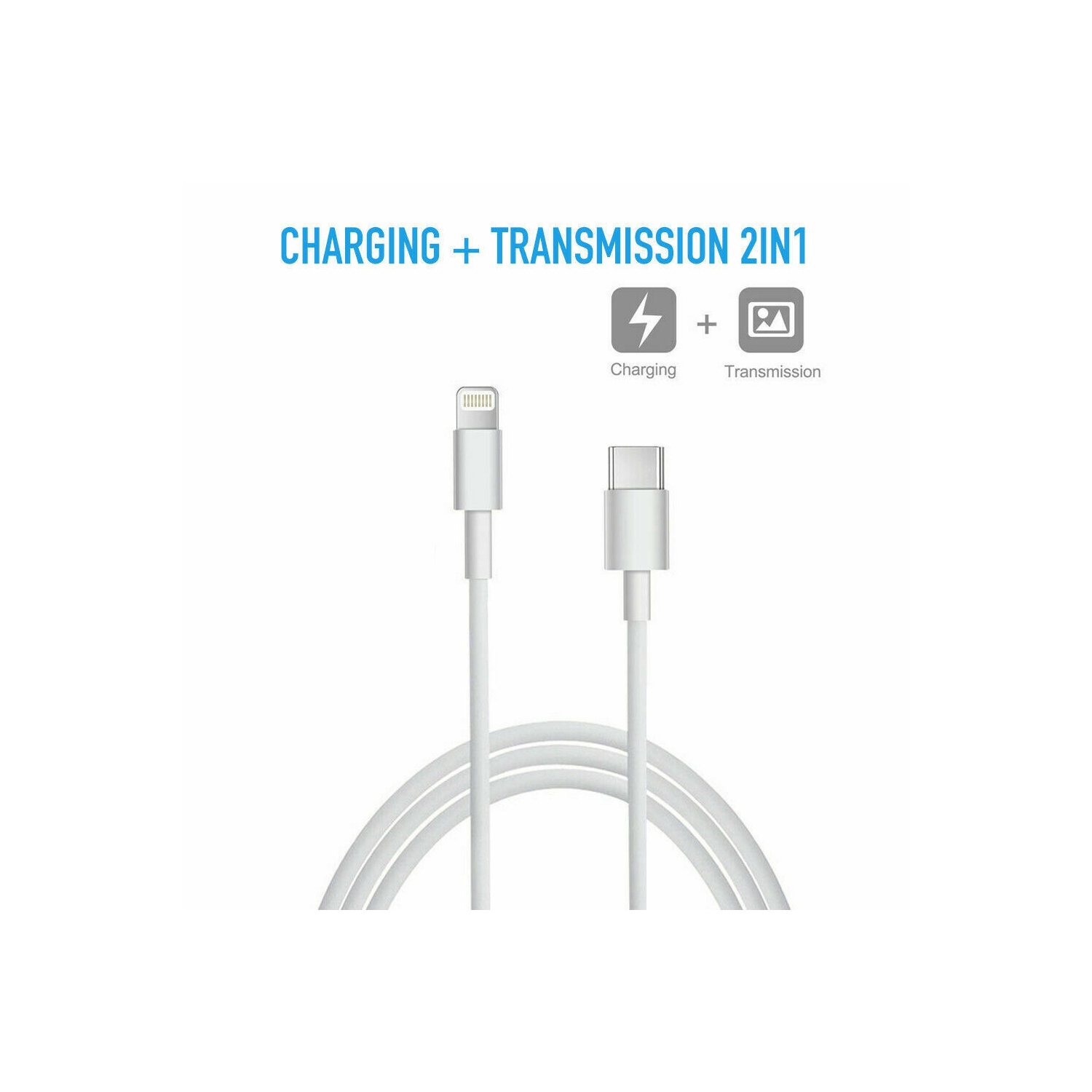 2 pack - Apple 18W Type USB C Fast Wall Charger Power Adapter + 1m USB-C to Lightning Cable for iPhone 12/11 / Pro / Max, iPad Air Mini Pro