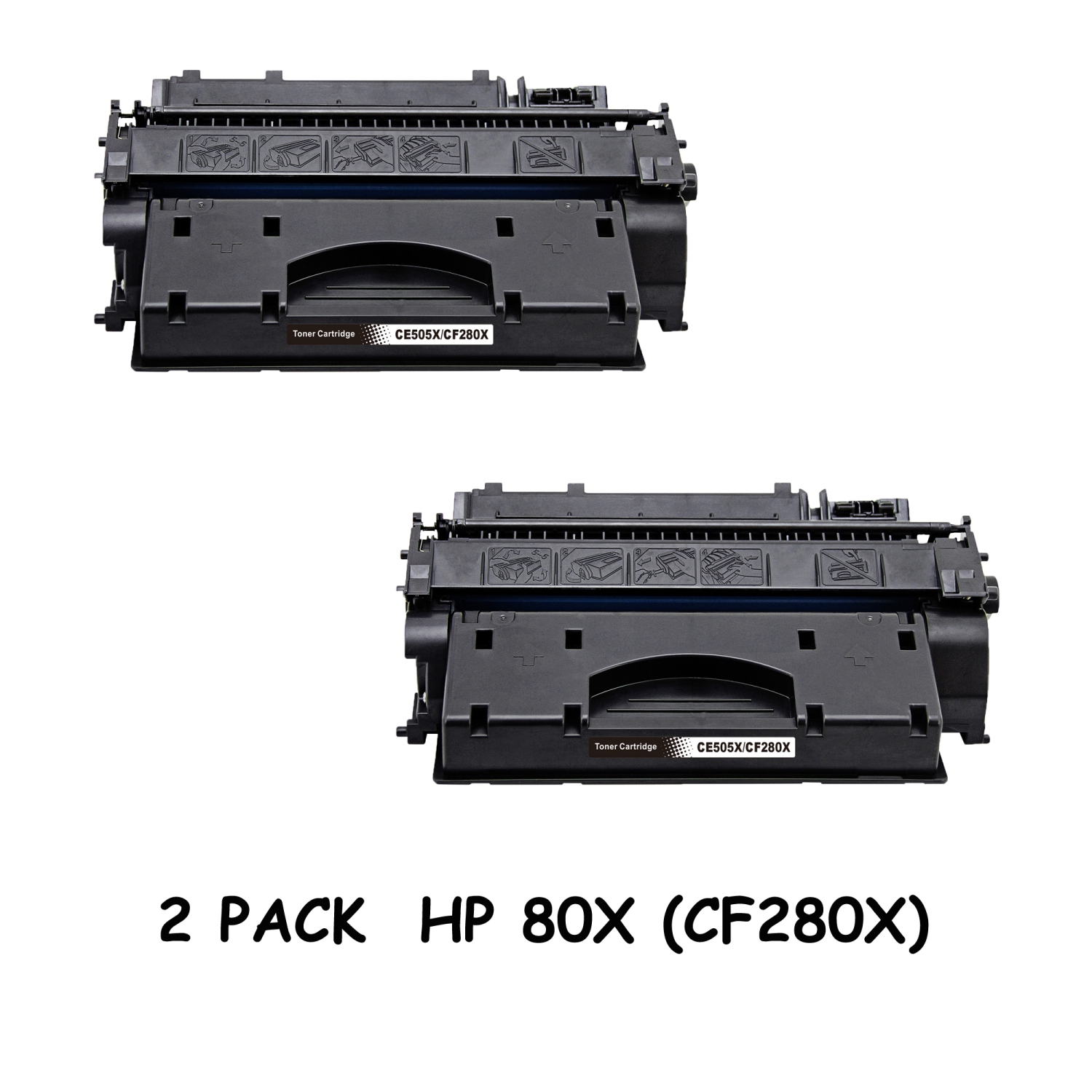 Bestoner™ 2 PK HP 80X (CF280X)/hp80x/80x/HP80X/80X/CF280X/cf280x/cf280/280/80A/80 HP LaserJet Pro M401 M425d