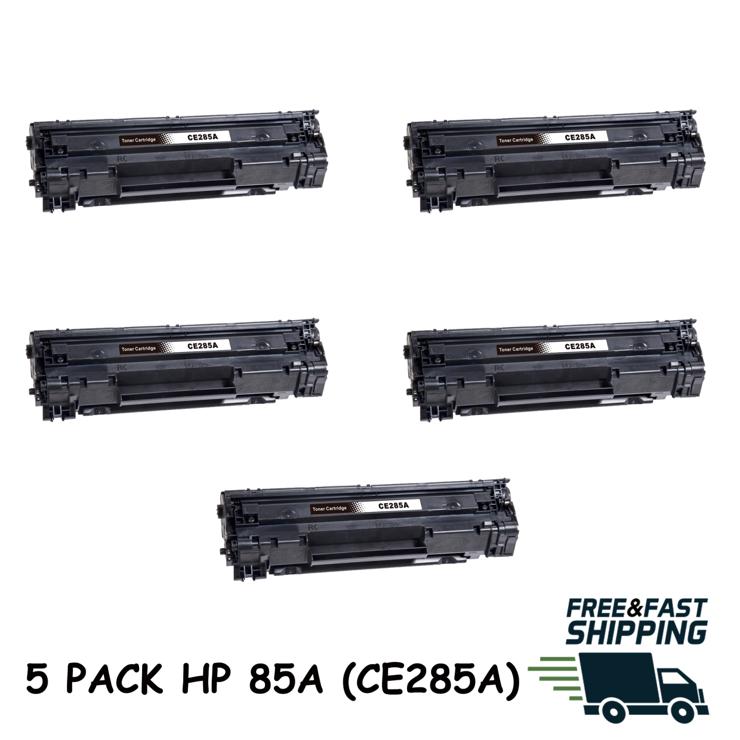 Bestoner™ 5 PK HP 85A/hp 85a/hp85a/ce285/hpce285a/hp ce285/HP CE285/85a Black Toner Cartridge HP 1102 1217 1522 1002