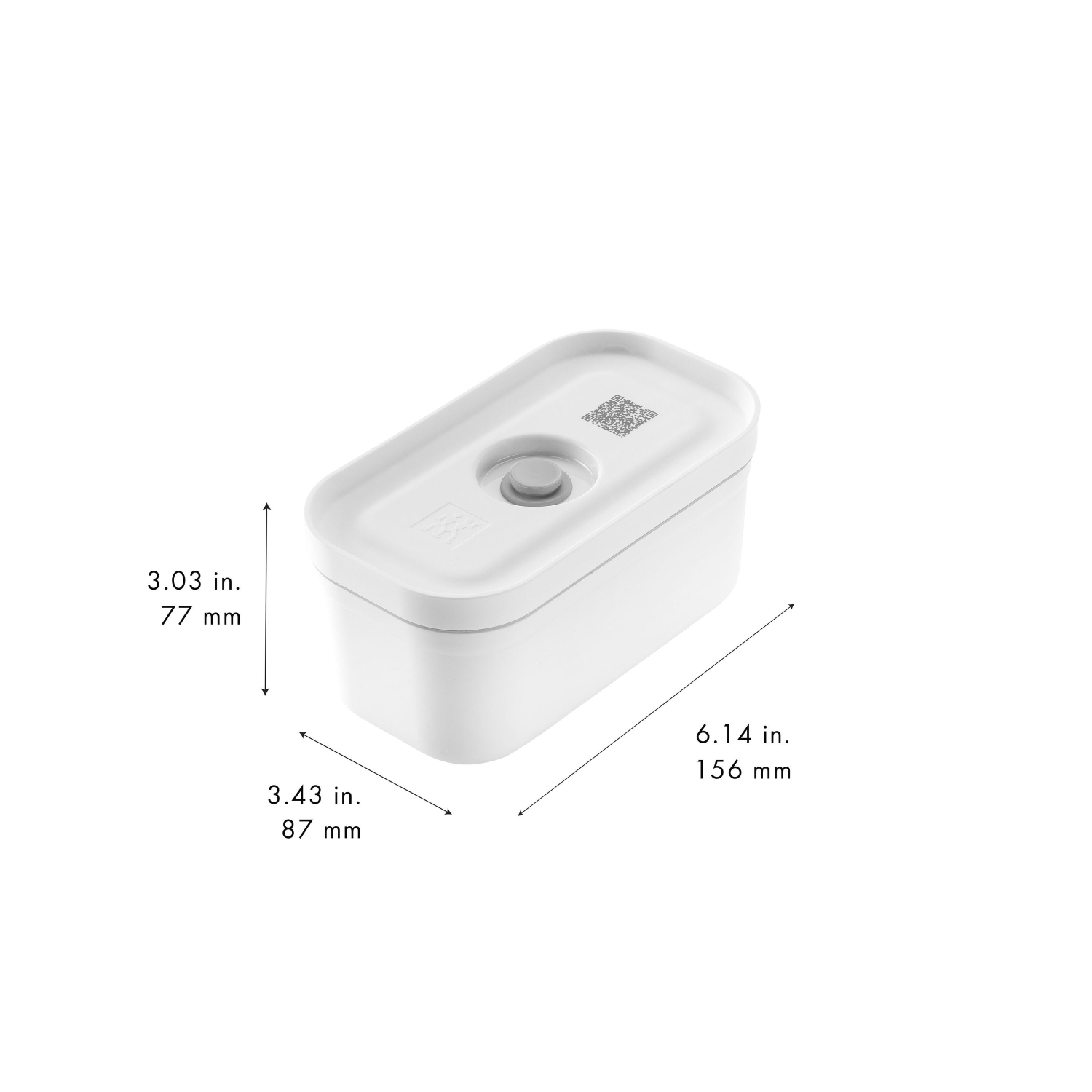 ZWILLING Fresh & Save S Meal Prep Container, Plastic, White-Grey