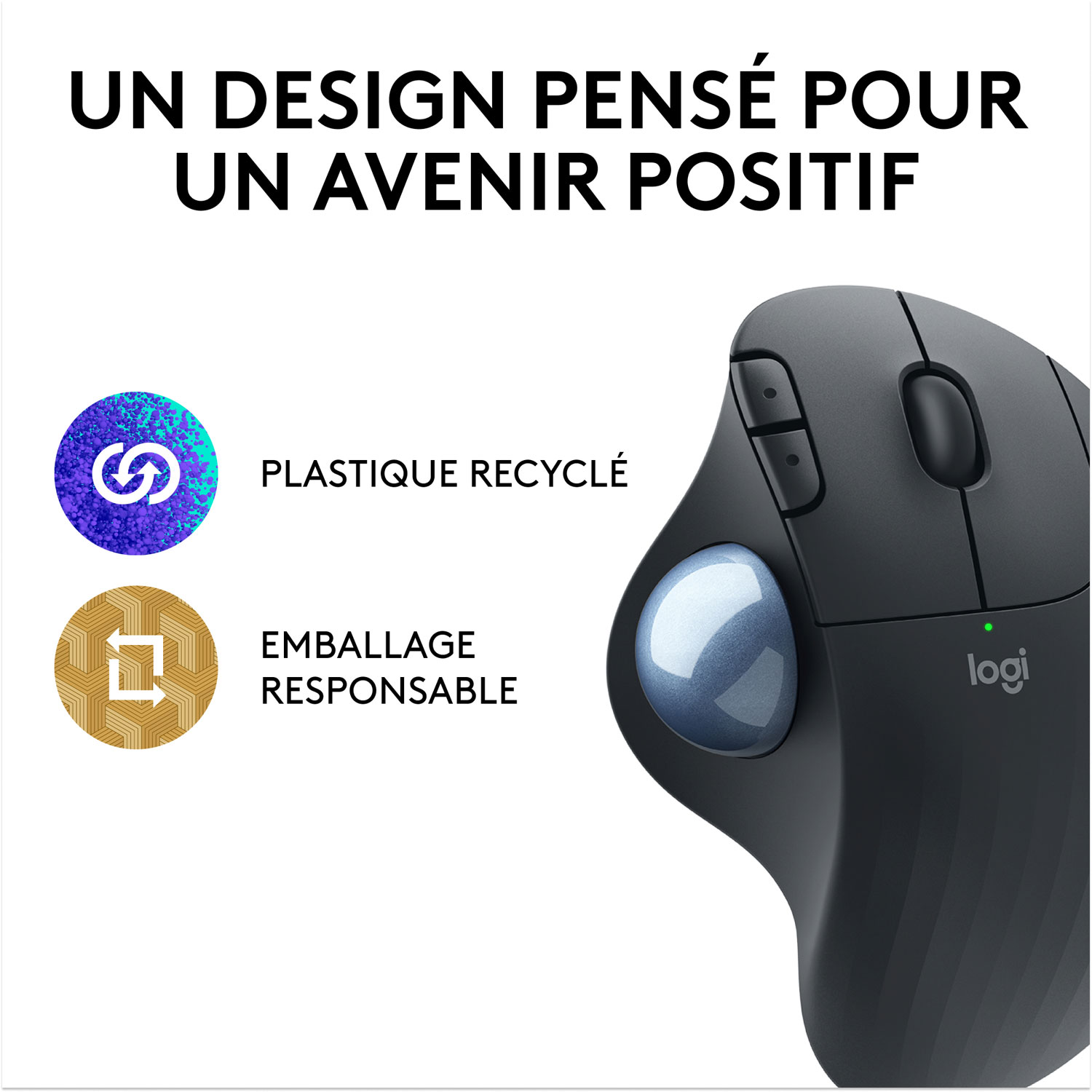 Logitech ERGO M575 Bluetooth Trackball Mouse - Black