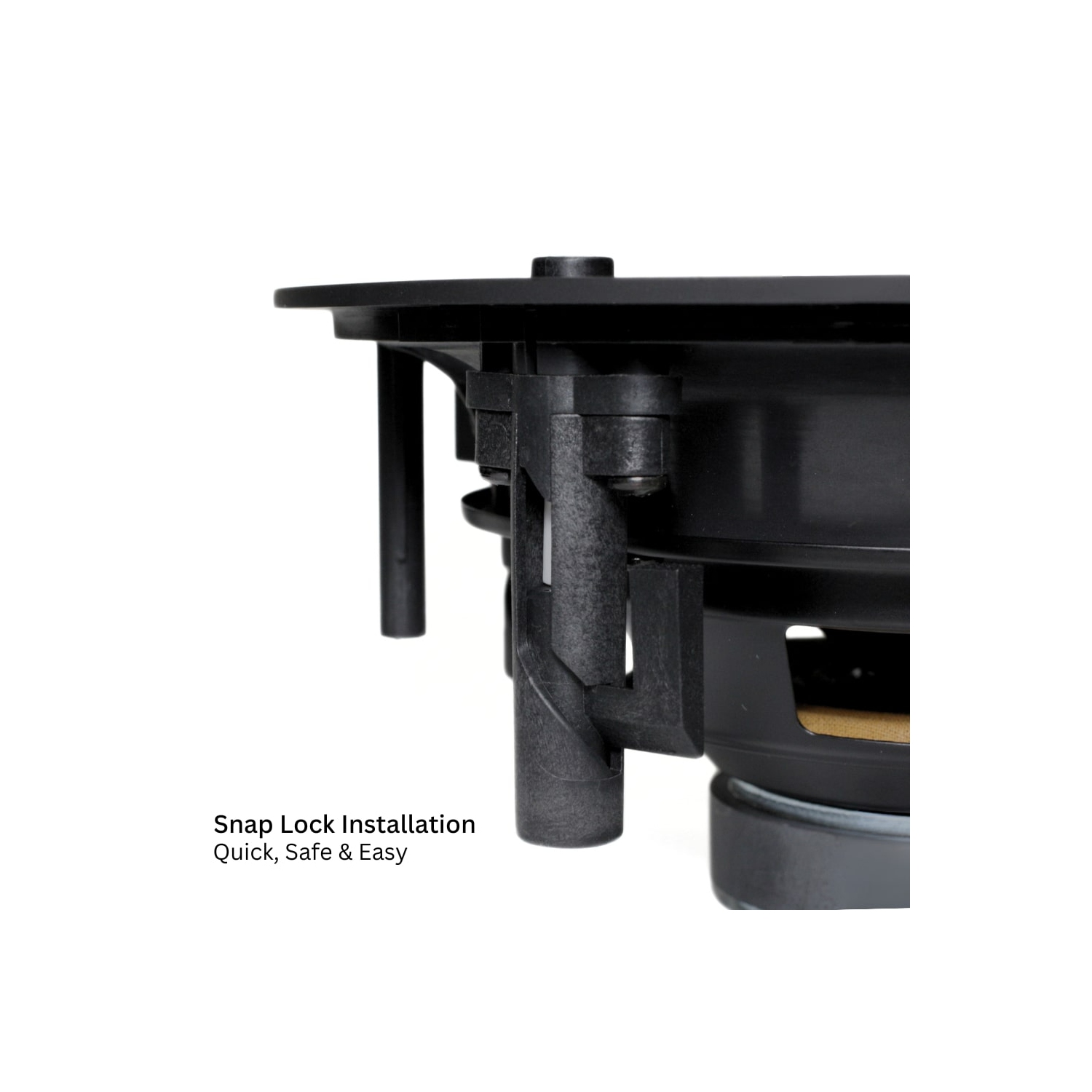 TEXONIC 6.5" In-Ceiling Speaker Bundle Tool-Free Installation, Magnetic Grill - Superior Sound Quality