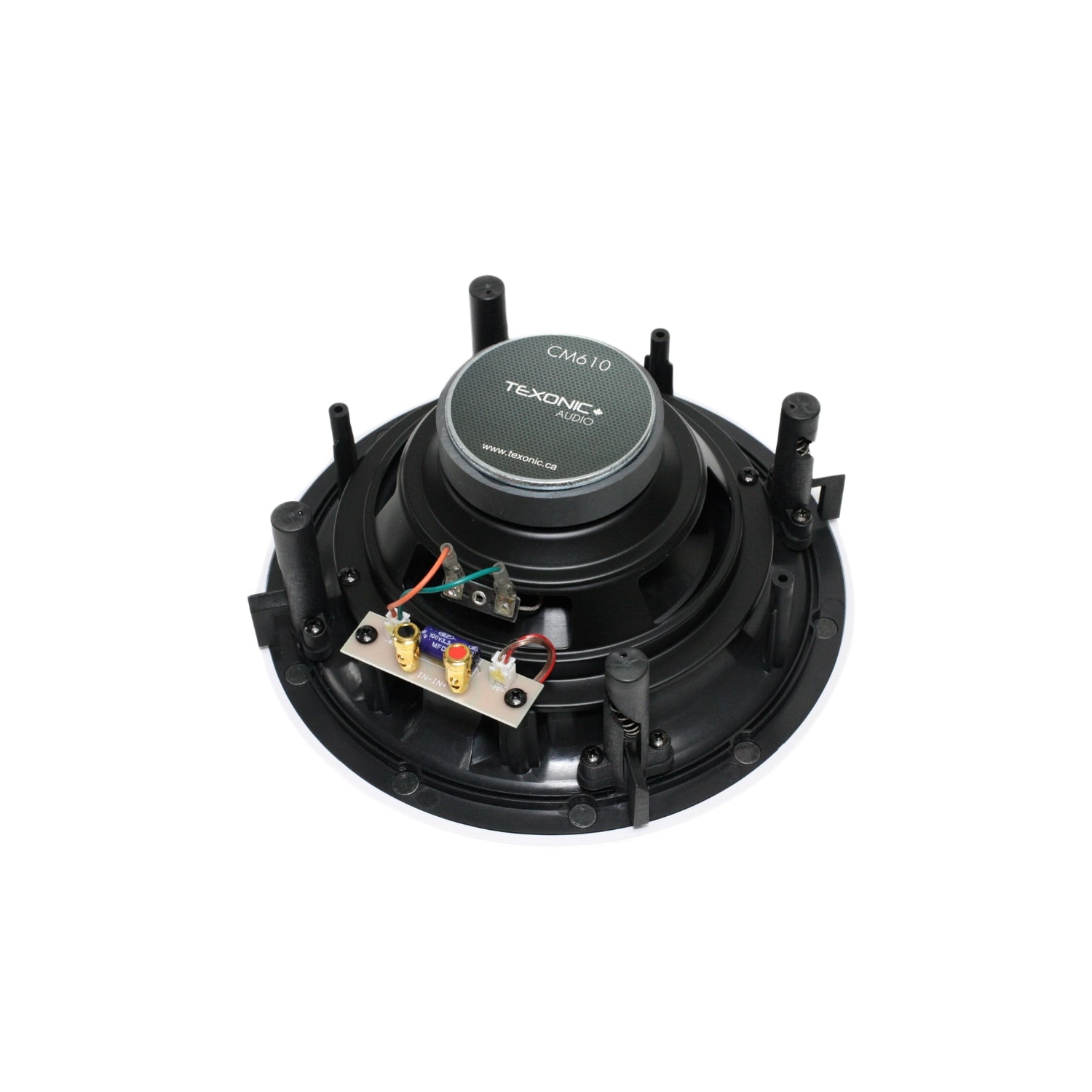 TEXONIC 6.5" In-Ceiling Speaker Bundle Tool-Free Installation, Magnetic Grill - Superior Sound Quality