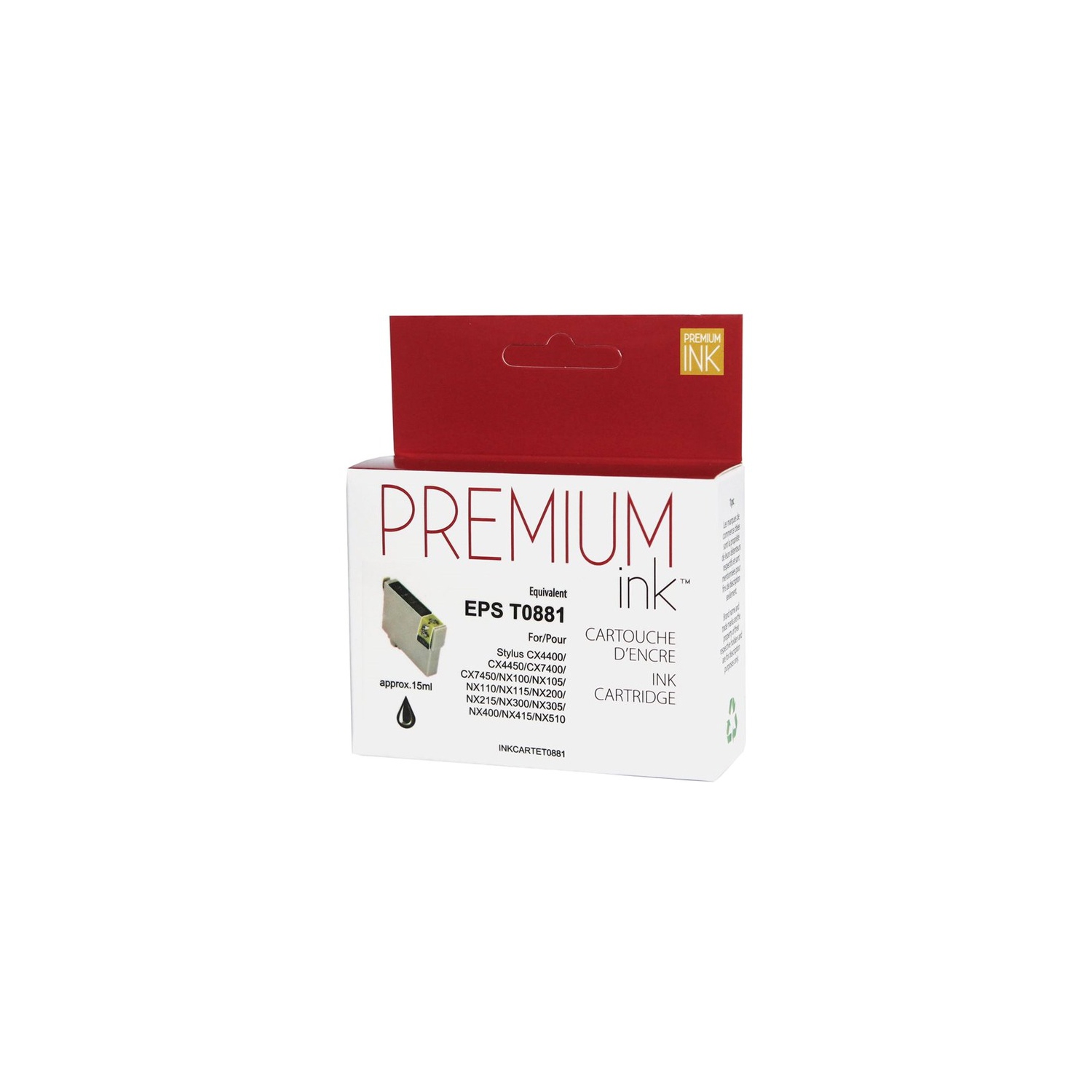 Premium Ink Ink Cartridge - Alternative for Epson T088120 - Black