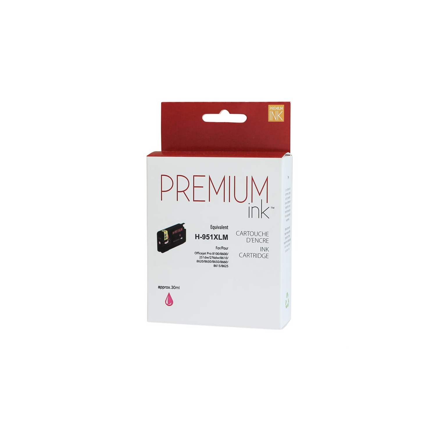 Remanufactured for Hewlett Packard CN047AN / 951XL - Magenta