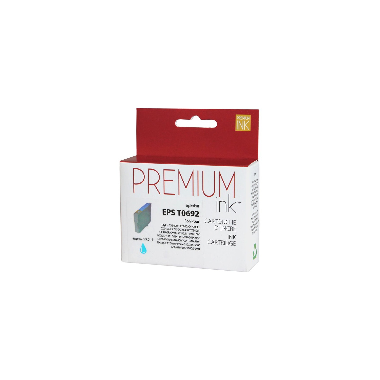 Premium Ink Ink Cartridge - Alternative for Epson T069220 - Cyan