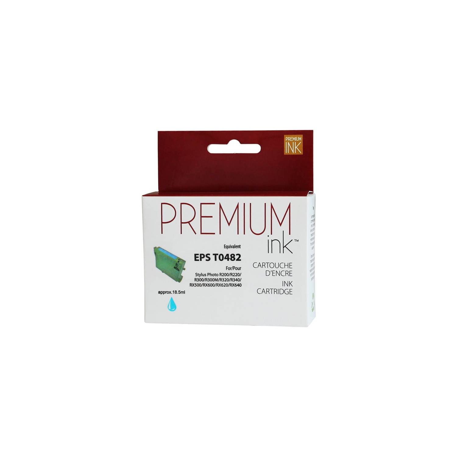 Premium Ink Ink Cartridge - Alternative for Epson T048220 - Cyan