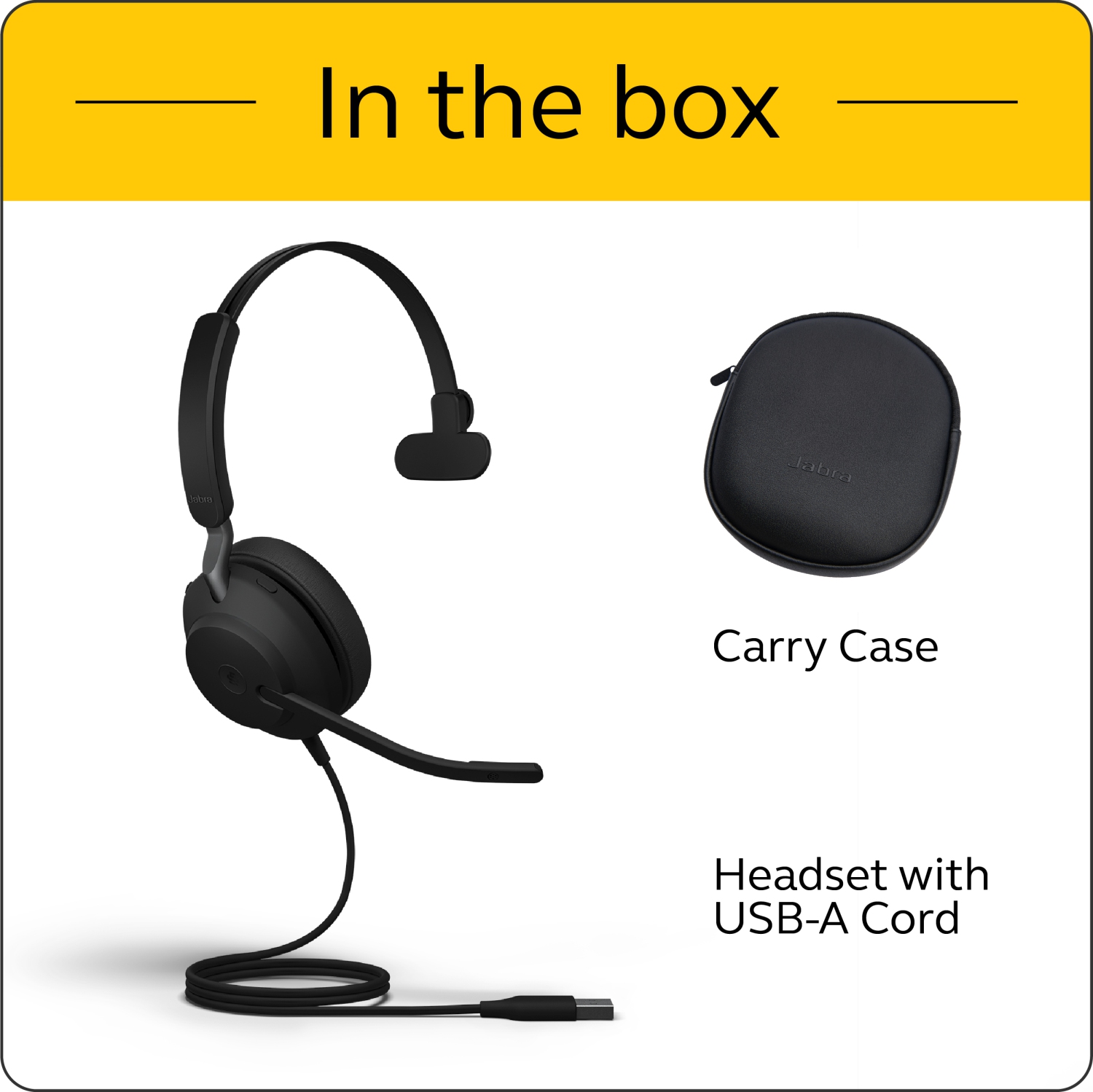 Jabra Evolve2 40 USB-A UC Mono Headset with Outstanding Noise