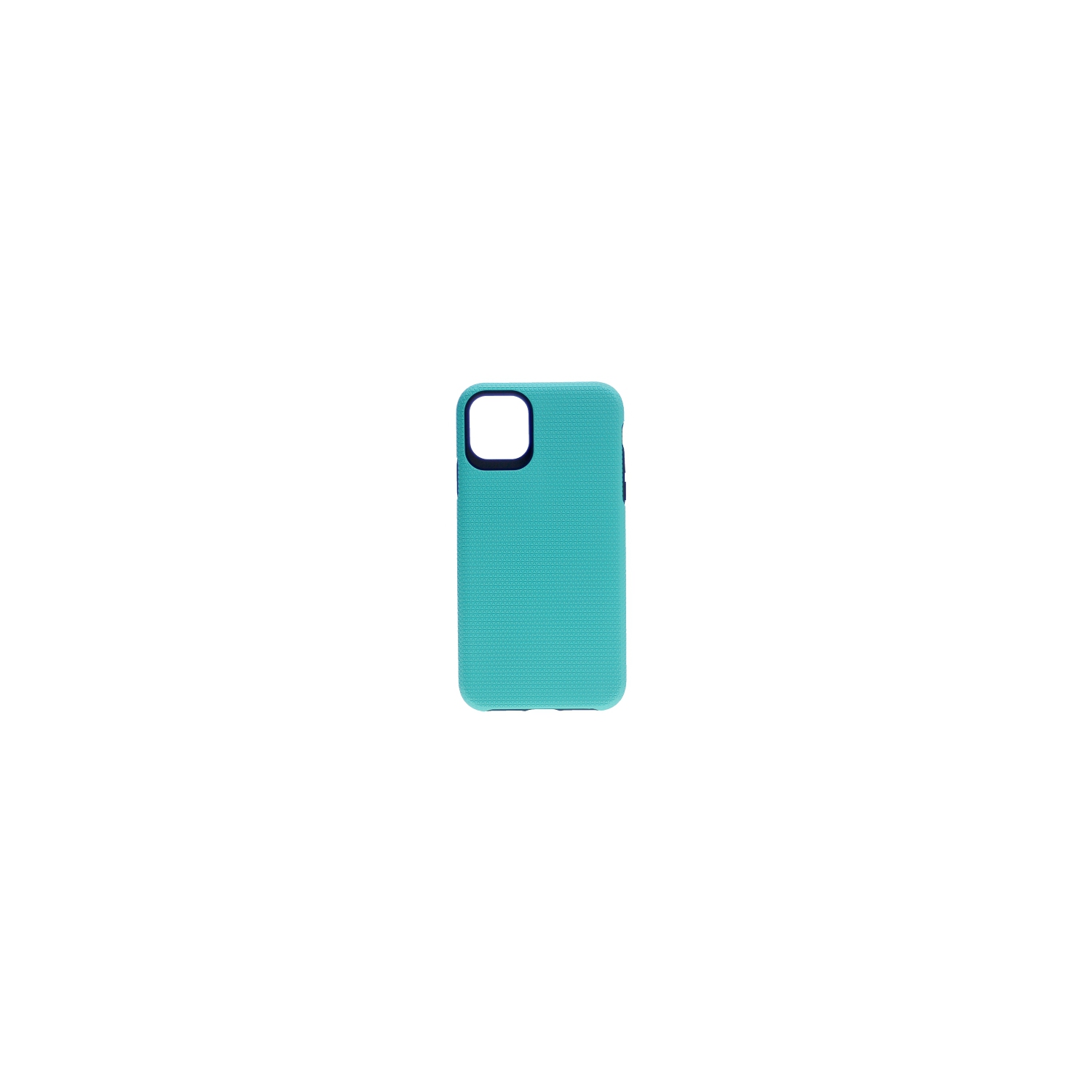 TopSave Triangle Pattern Dual Layer PC+TPU Rugged Armor Case For Iphone 12 Mini, Teal