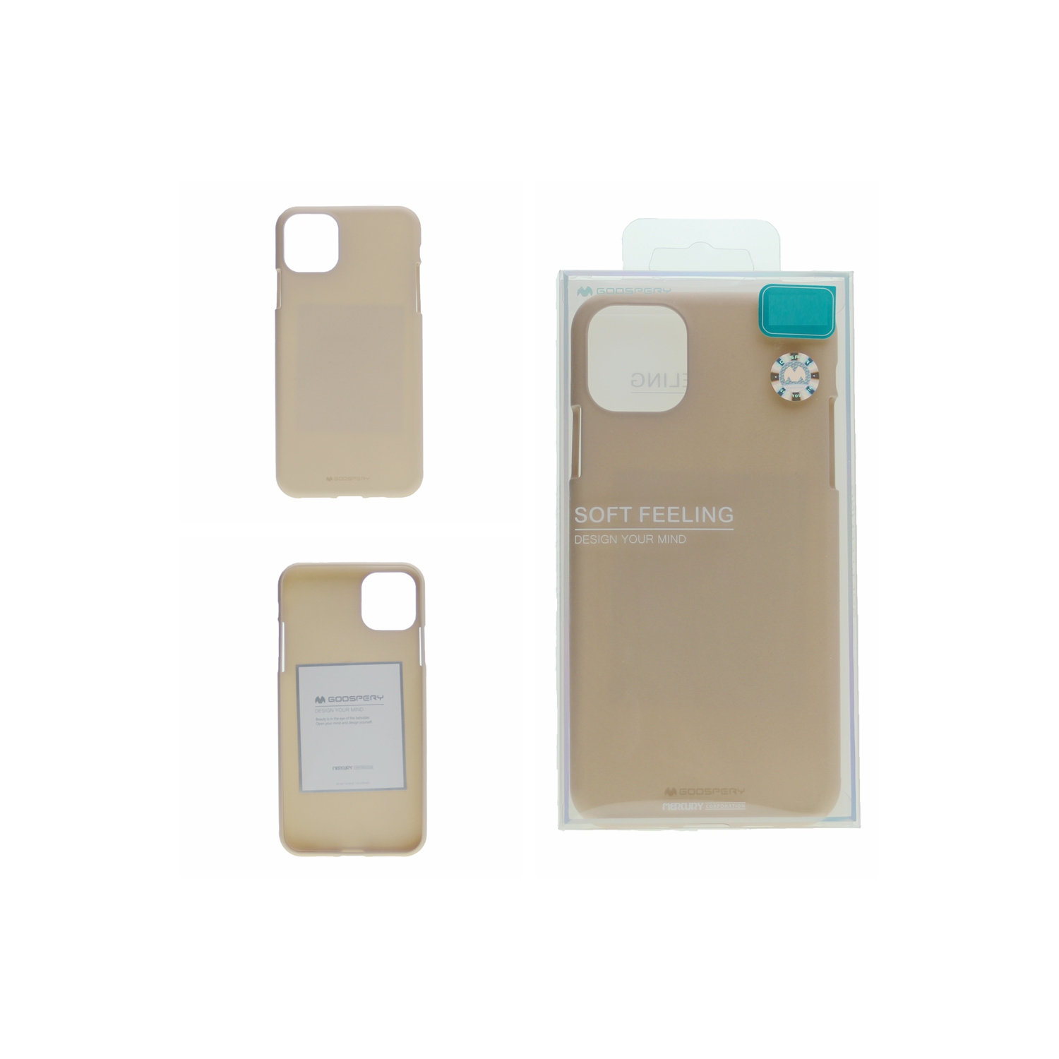 TopSave GOOSPERY Soft Feeling Jelly Silky Slim Bumper Case For Iphone 12 Mini, Pink Sand