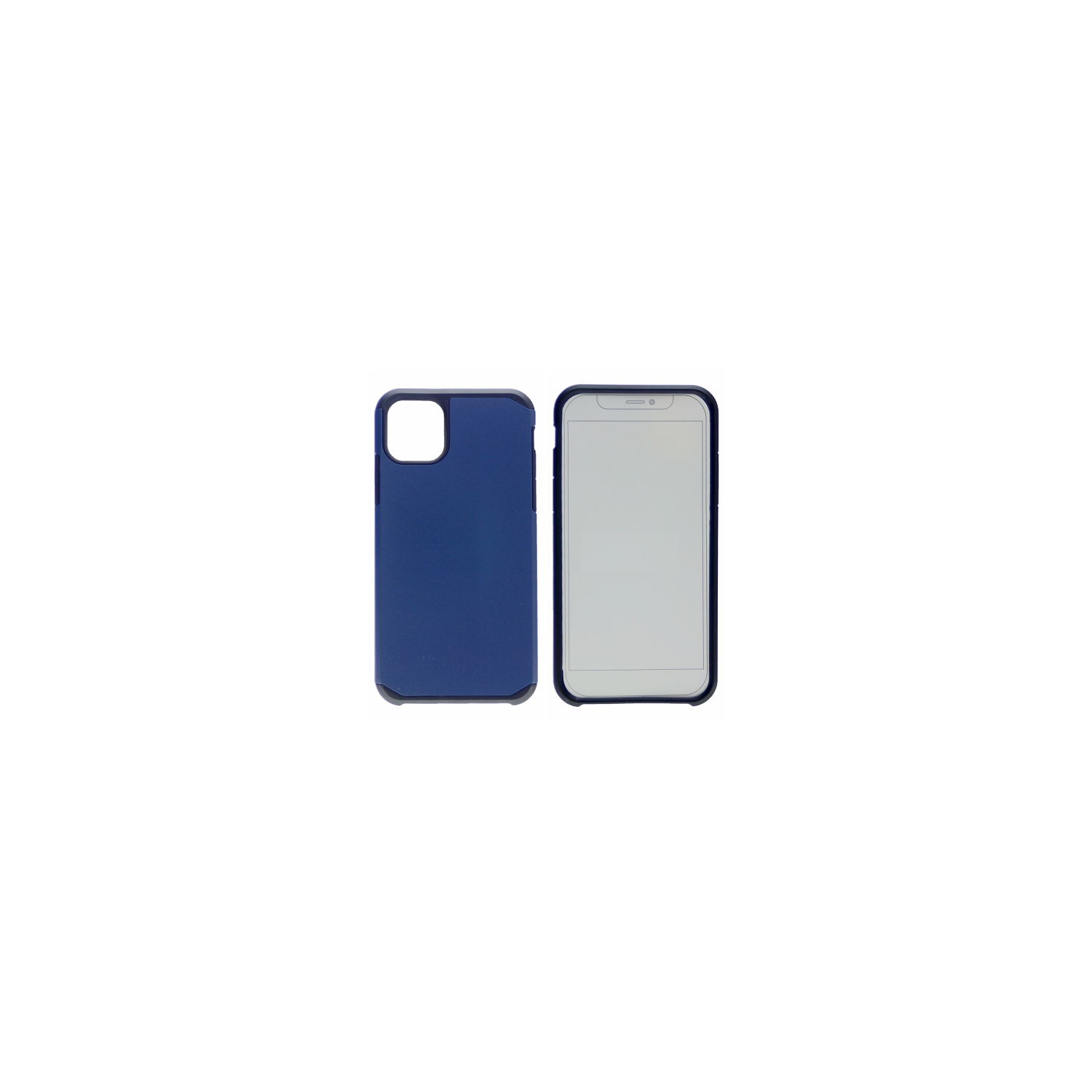 TopSave Matt PC Inner Soft TPU Combine Dual Layer Rugged Armor Case For Iphone 12 Mini, Navy Blue