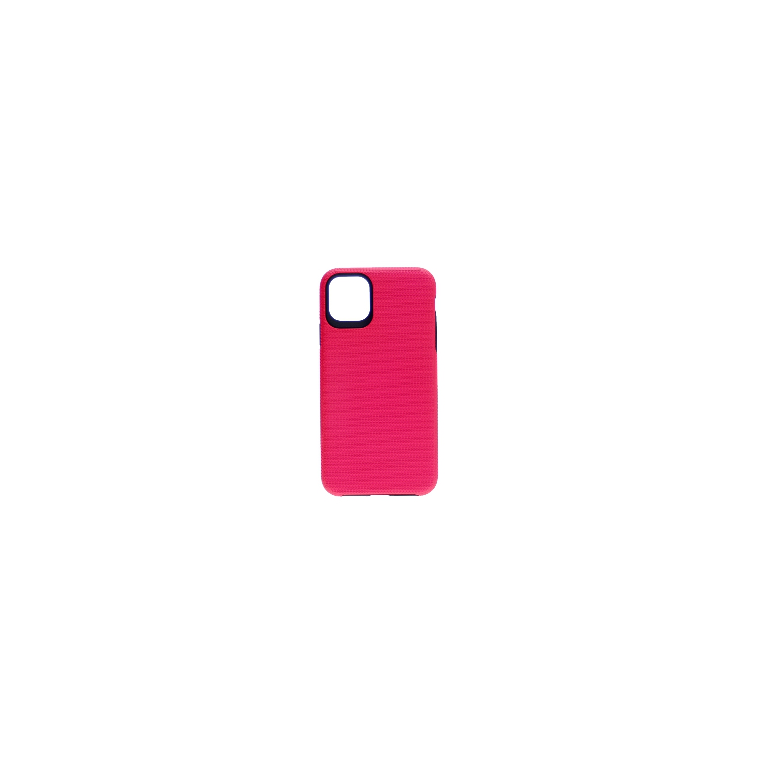 TopSave Triangle Pattern Dual Layer PC+TPU Rugged Armor Case For Iphone 12 Mini, Hot Pink