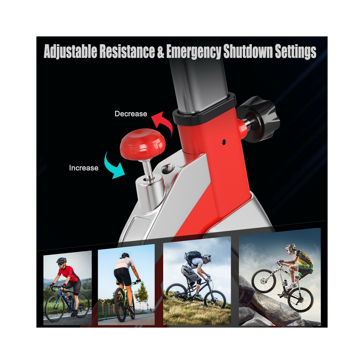 Goplus Indoor Stationary Exercise Cycle Bike Bicycle Workout w/ Large Holder