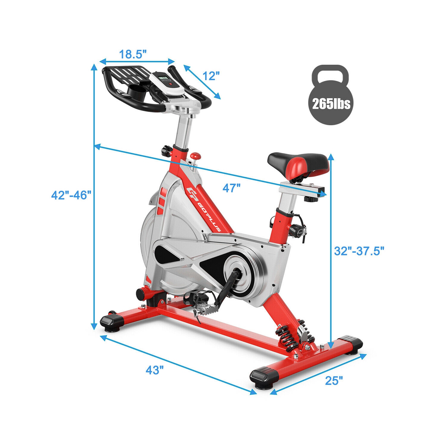 Goplus Indoor Stationary Exercise Cycle Bike Bicycle Workout w/ Large Holder