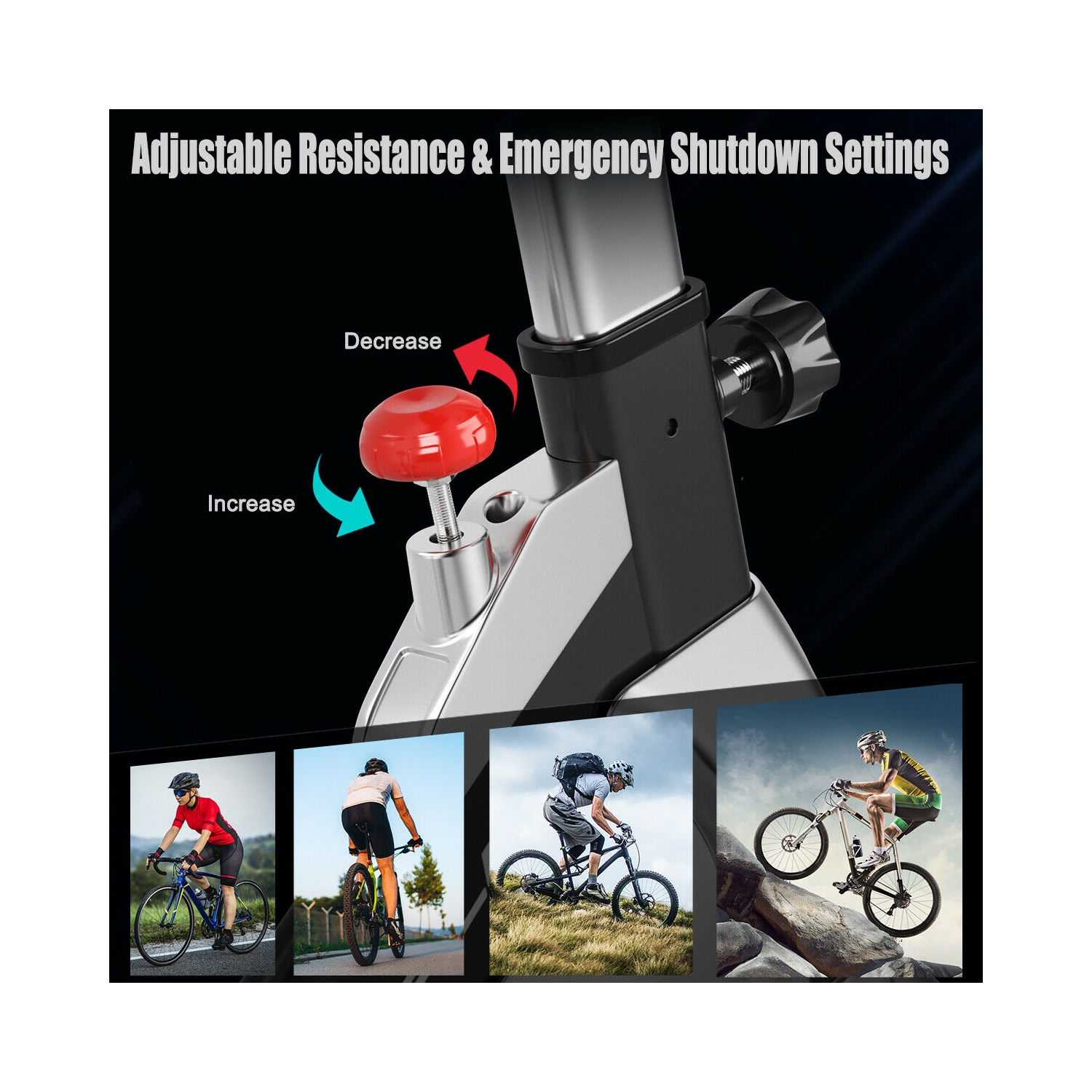 Goplus Indoor Stationary Exercise Cycle Bike Bicycle Workout w/ Large Holder