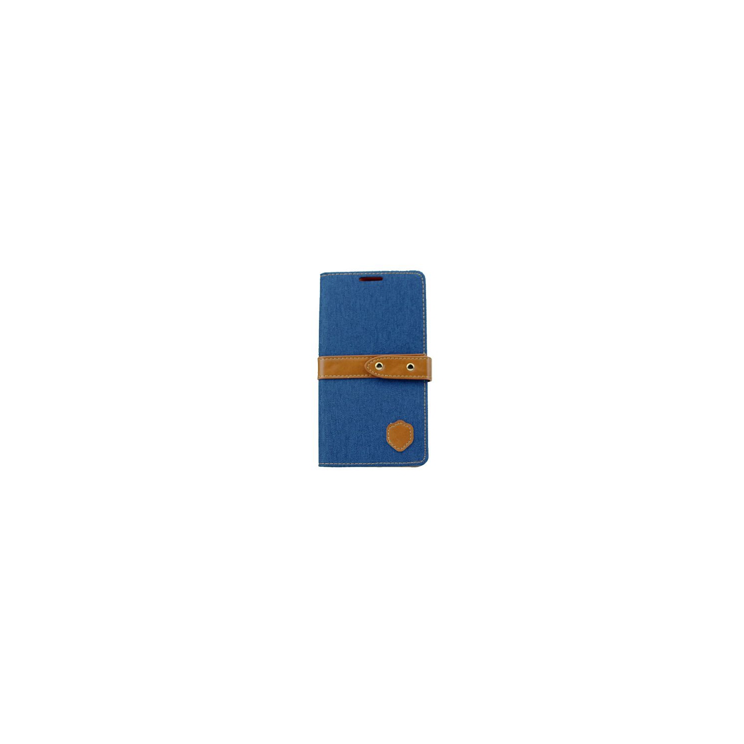 Final Sale! TopSave Card Slot w/Magnetic Clip Fabric Folio Wallet Flip Case For ZTE Grand X4, Blue