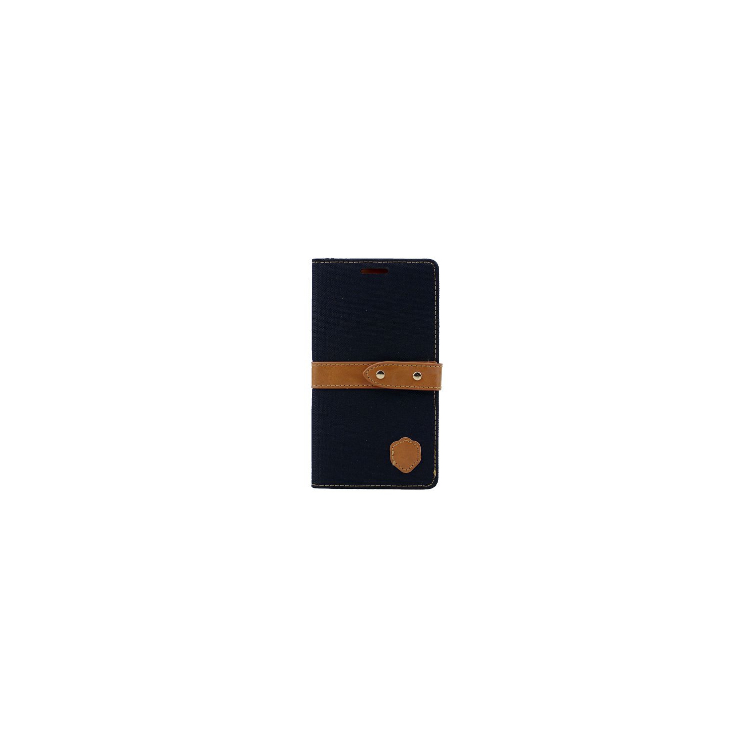 Final Sale! TopSave Card Slot w/Magnetic Clip Fabric Folio Wallet Flip Case For ZTE Grand X4, Black