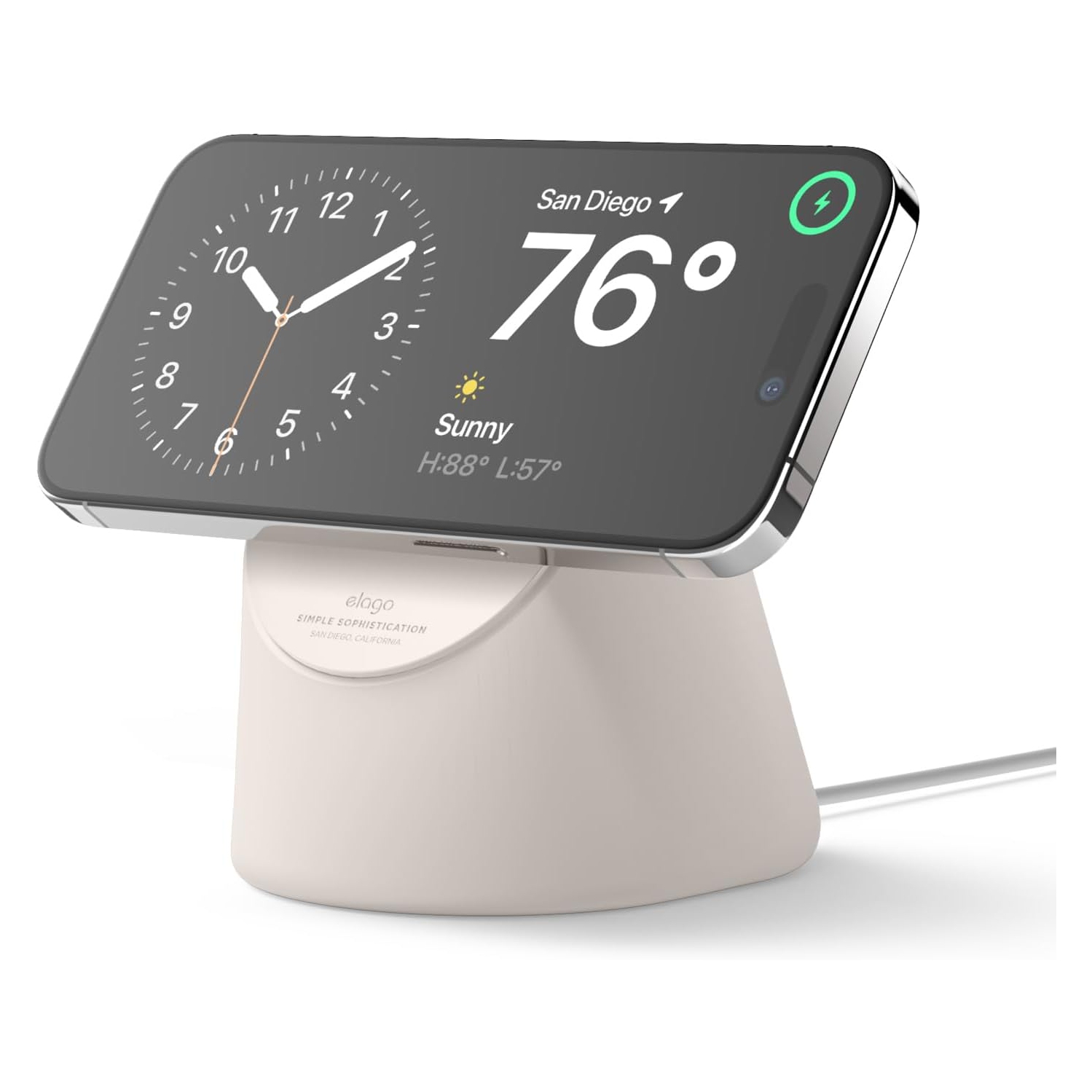 Elago – Support de chargement MS1 compatible avec le chargeur MagSafe, iPhone 12 [noir] [MagSafe non inclus]