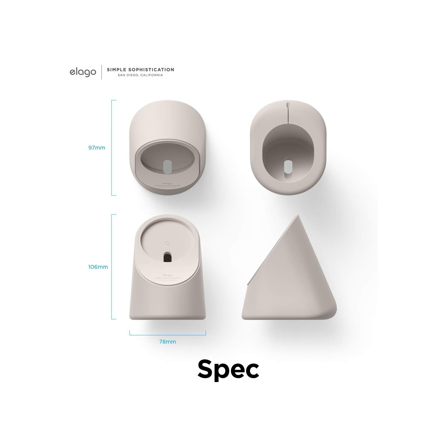 Elago – Support de chargement MS1 compatible avec le chargeur MagSafe, iPhone 12 [noir] [MagSafe non inclus]