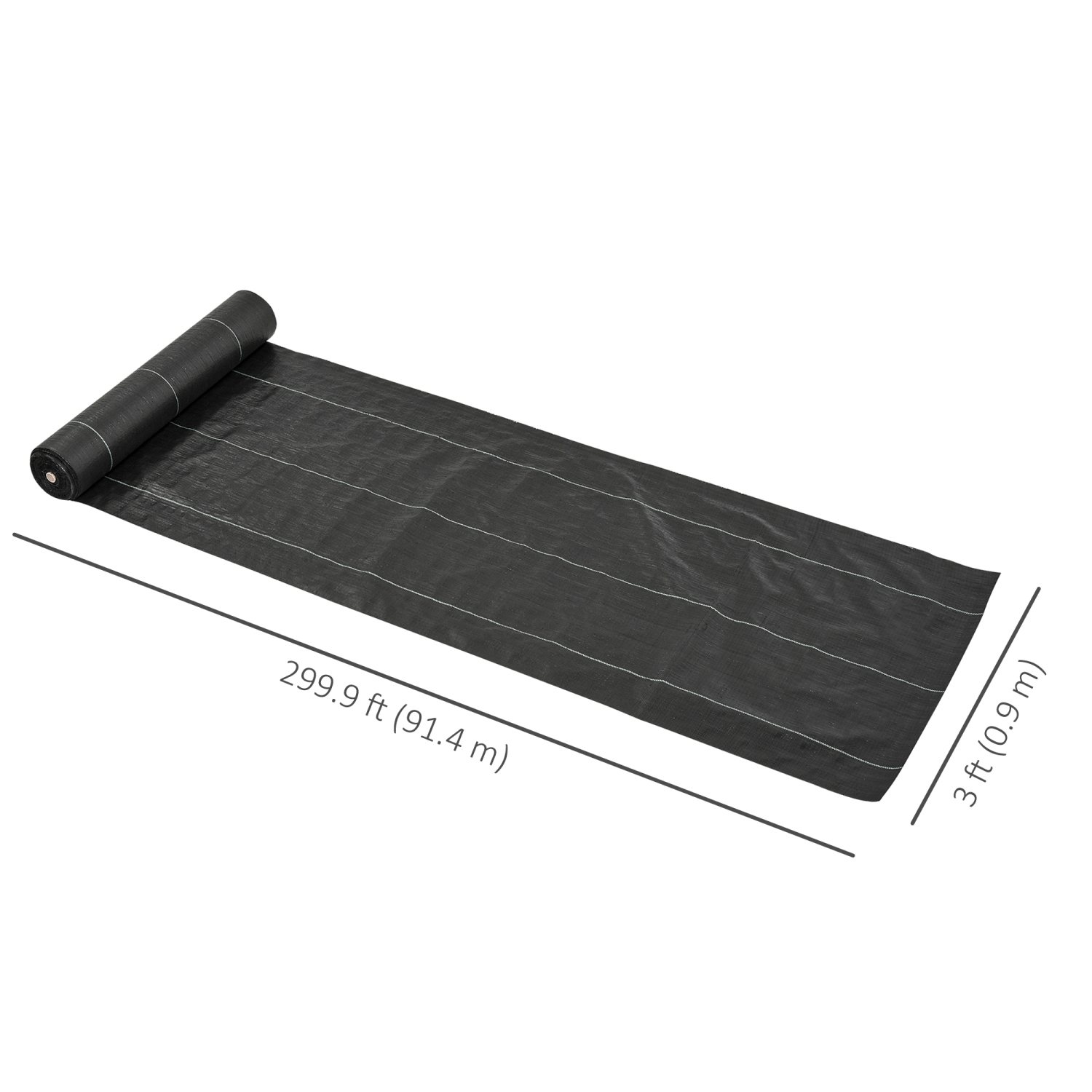 Toile de protection de qualité supérieure Outsunny 300&nbsp;pi, 4,6OZ pi x 3 pi, toile de jardin, durable et robuste, bloc de jardinage, installation