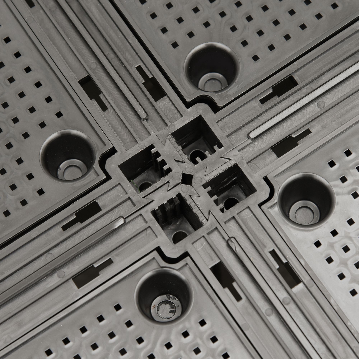 Jardinière surélevée Outsunny en 6 pièces, bac de culture empilable de fines herbes 15,7 po x 15,7 po x 17,3 po PP avec jardinière