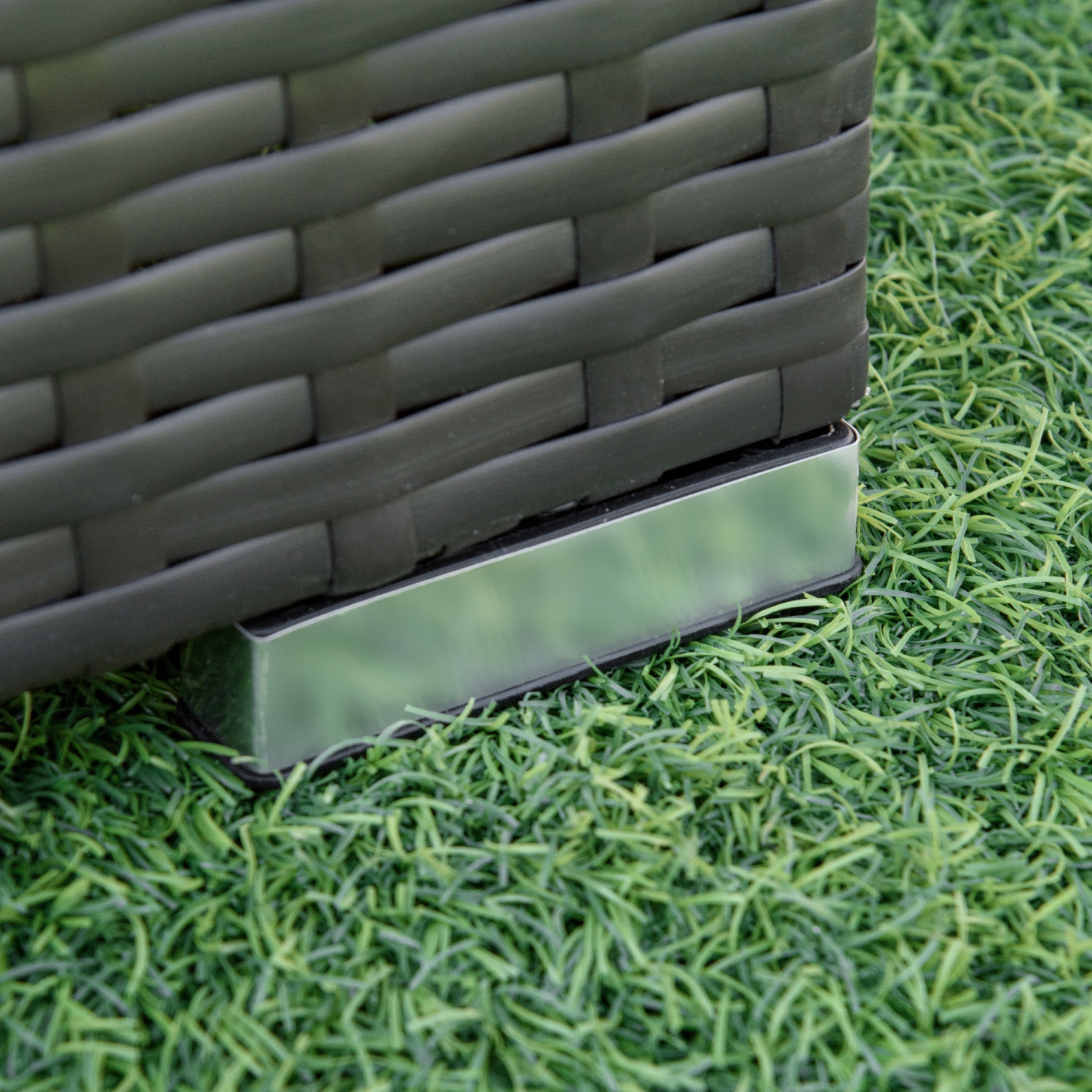 Outsunny 7 Piece Patio Furniture Set, PE Rattan Outdoor Conversation Set with Sectional Sofa, Glass Tabletop, Cushions and Pillows for Garden, Lawn,