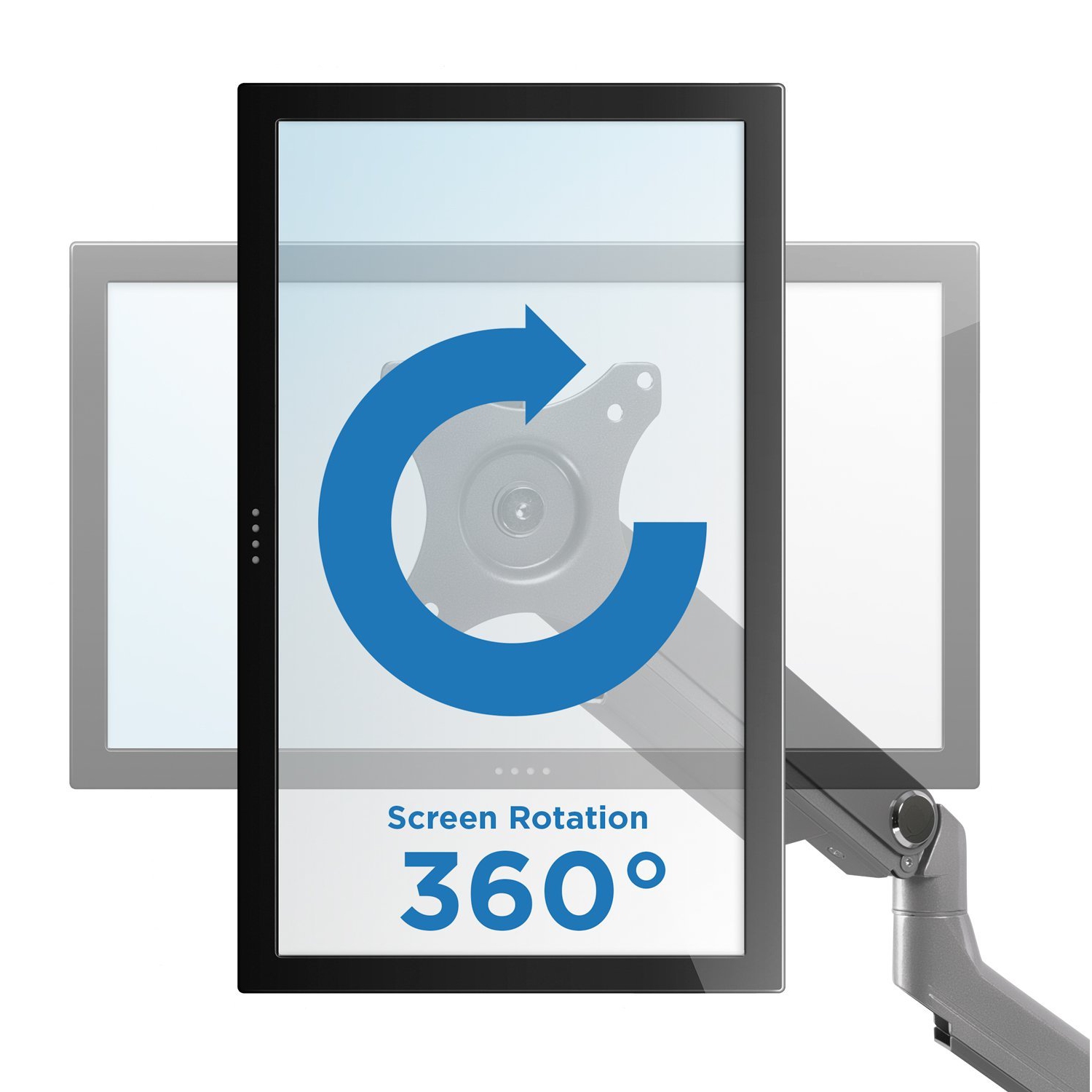 Uplite Ergonomic Height Adjustable Stand Single Monitor Desk Mount Articulating Arm for 1 Screen 17"- 32"