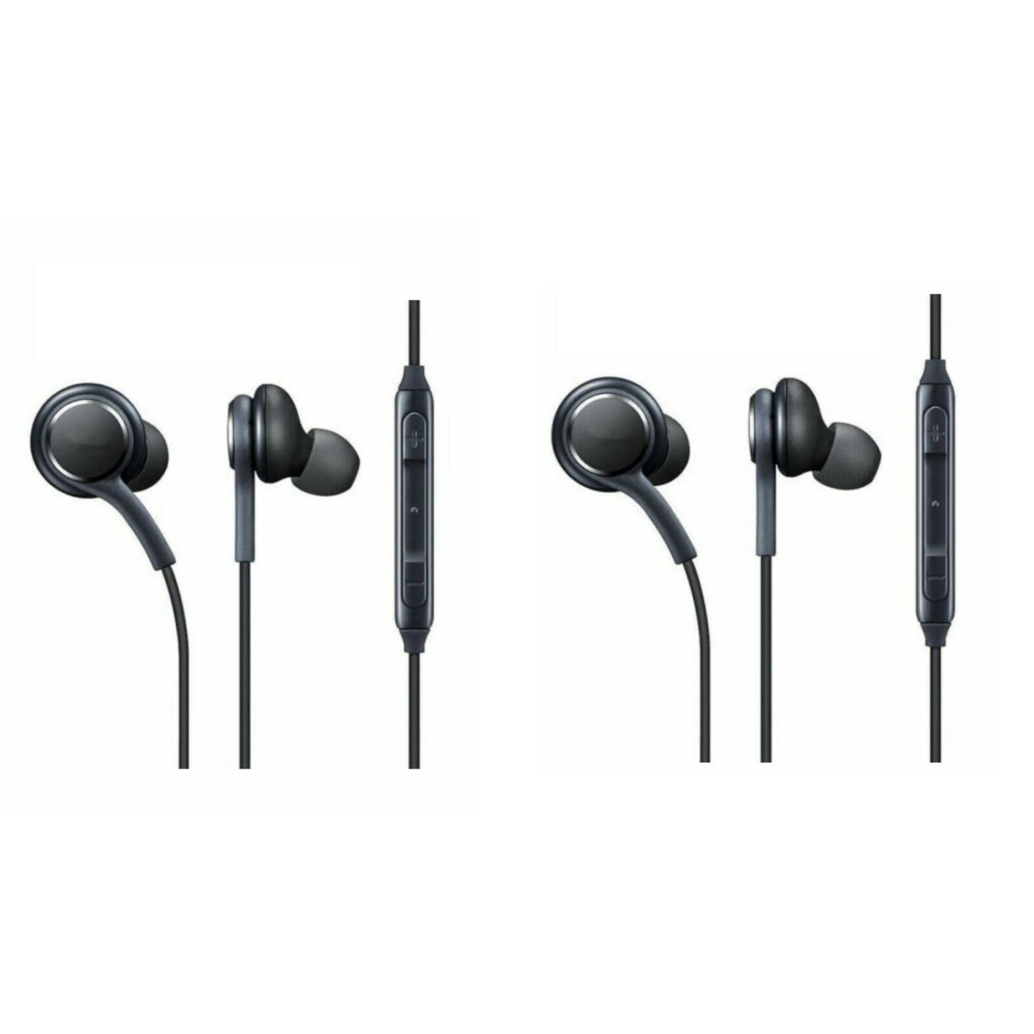 CABLESHARK for AKG [2 Packs] Headphones Earphones 3.5mm Audio Jack & Mic Compatible for Samsung LG Google Huawei Moto Sony Oneplus, Gray