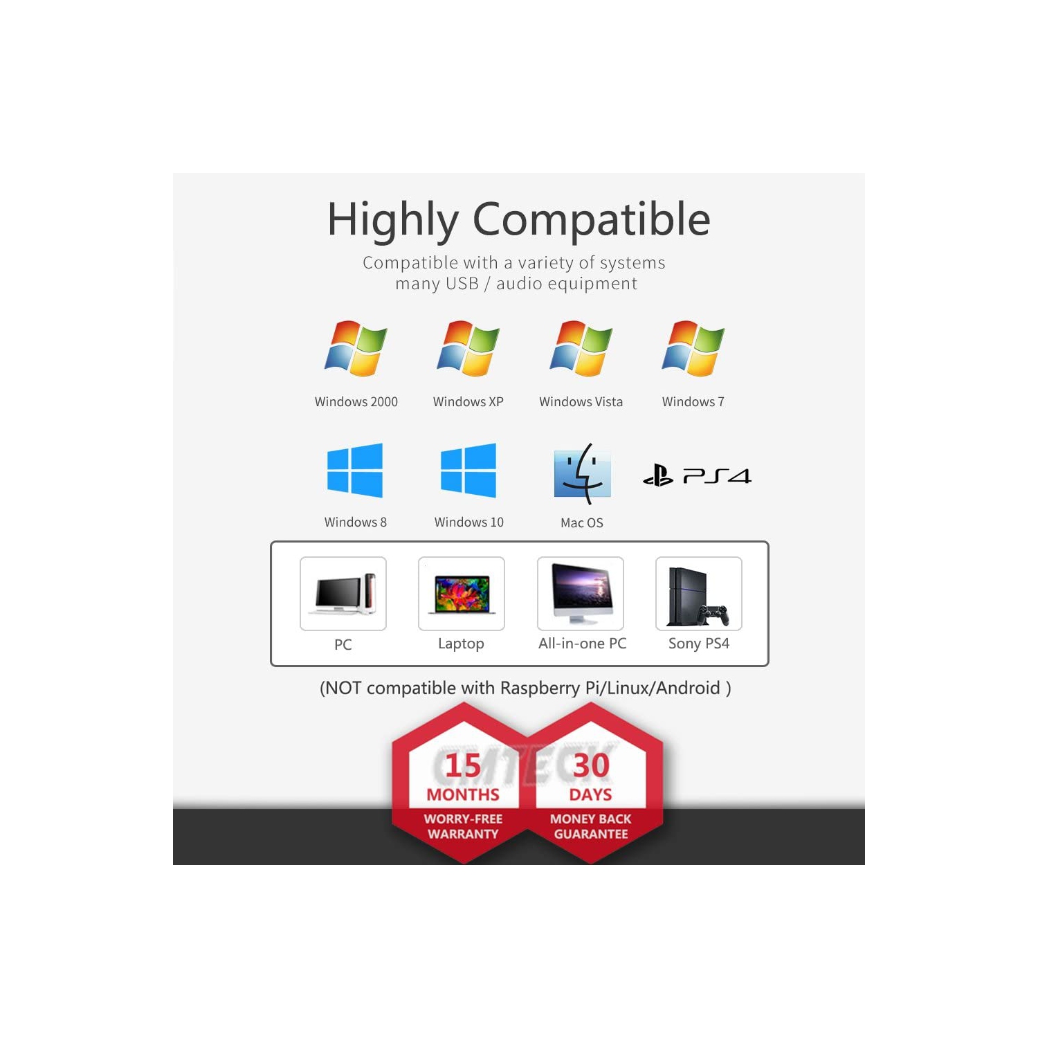 USB Computer Microphone, Plug &Play Desktop Omnidirectional Condenser PC Laptop Mic,Mute Button with LED Indicator, Compatible with Windows/Mac,