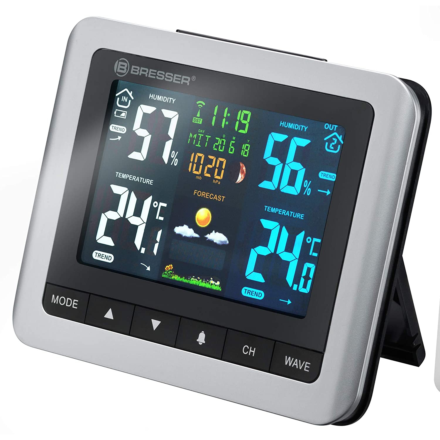 Bresser 7007510 Wireless Weather Station w/Indoor & Outdoor Thermometer