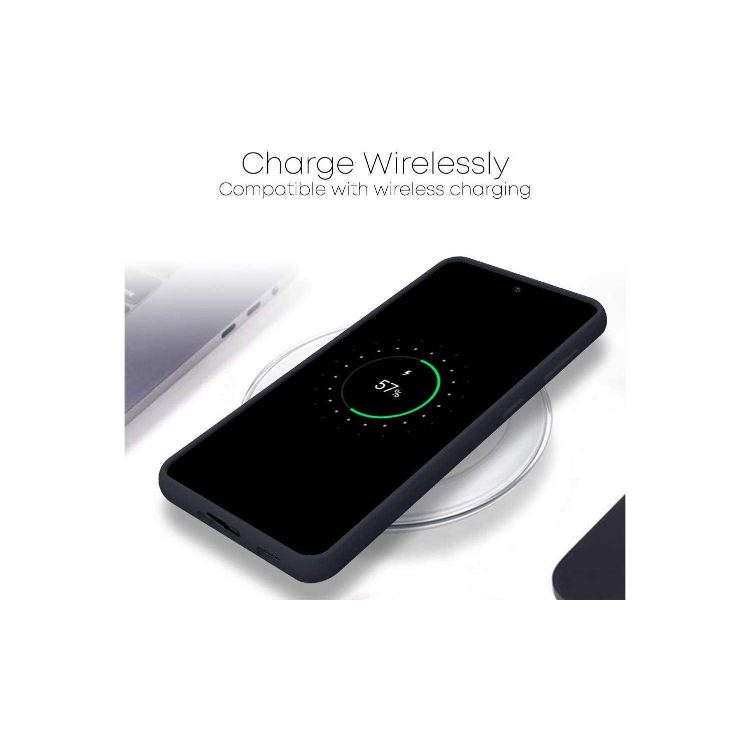 TopSave Goospery Liquid Silicone Gel Rubber Full Body Protection Cover Case For Samsung S21 Plus, Navy Blue