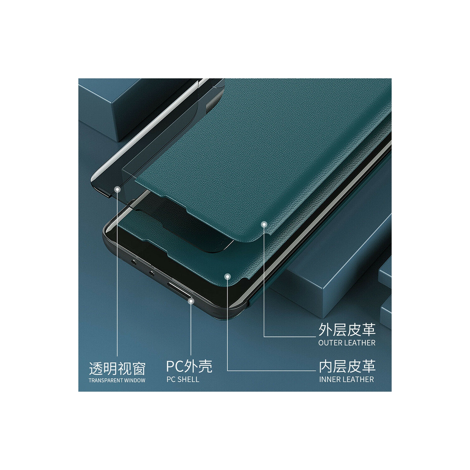 Smart Case window view leather Magnetic stand fundas phone cover Coque for Samsung Galaxy Note 20 Ultra