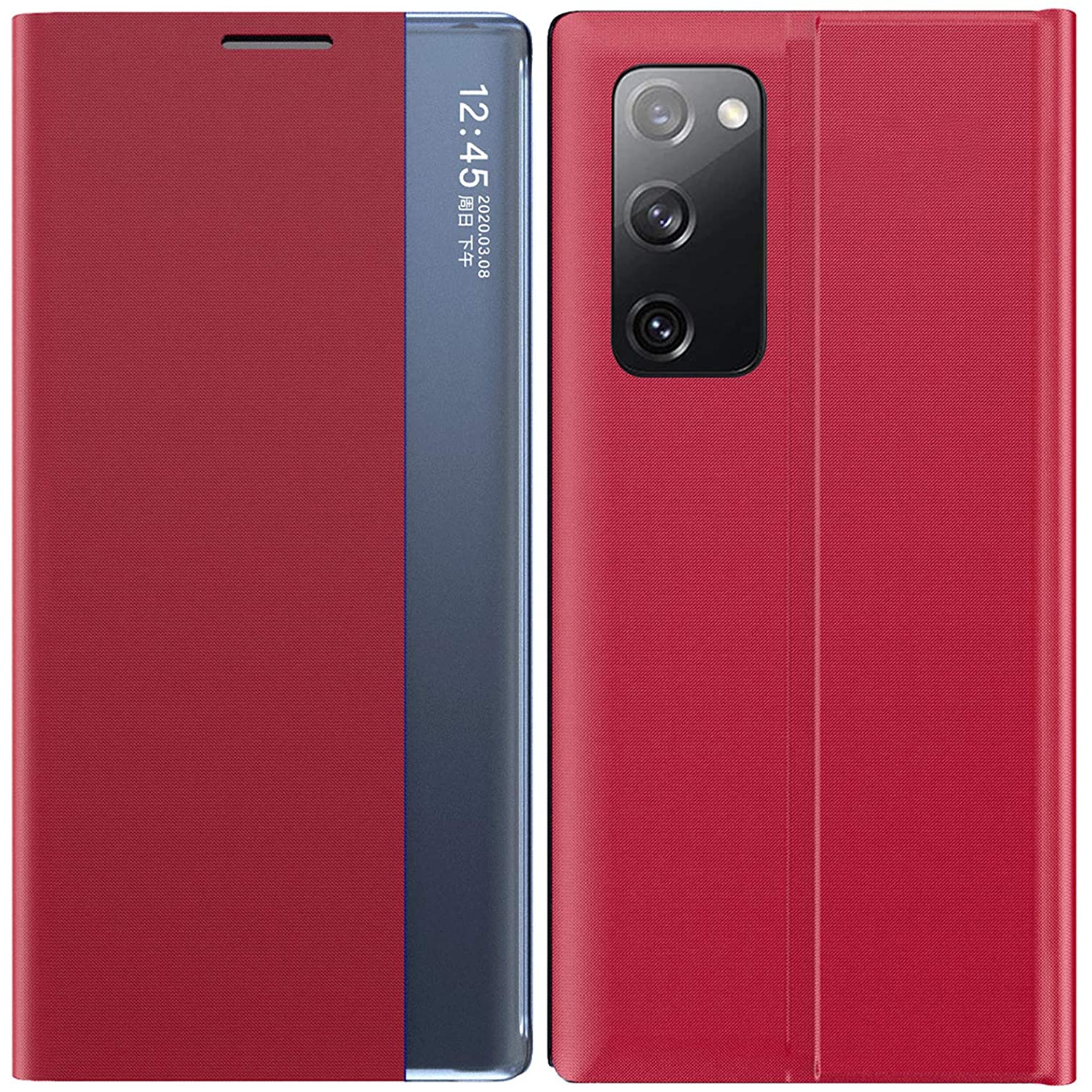 Étui à rabat en cuir avec béquille pour Galaxy Note20 Ultra de Samsung - transparent