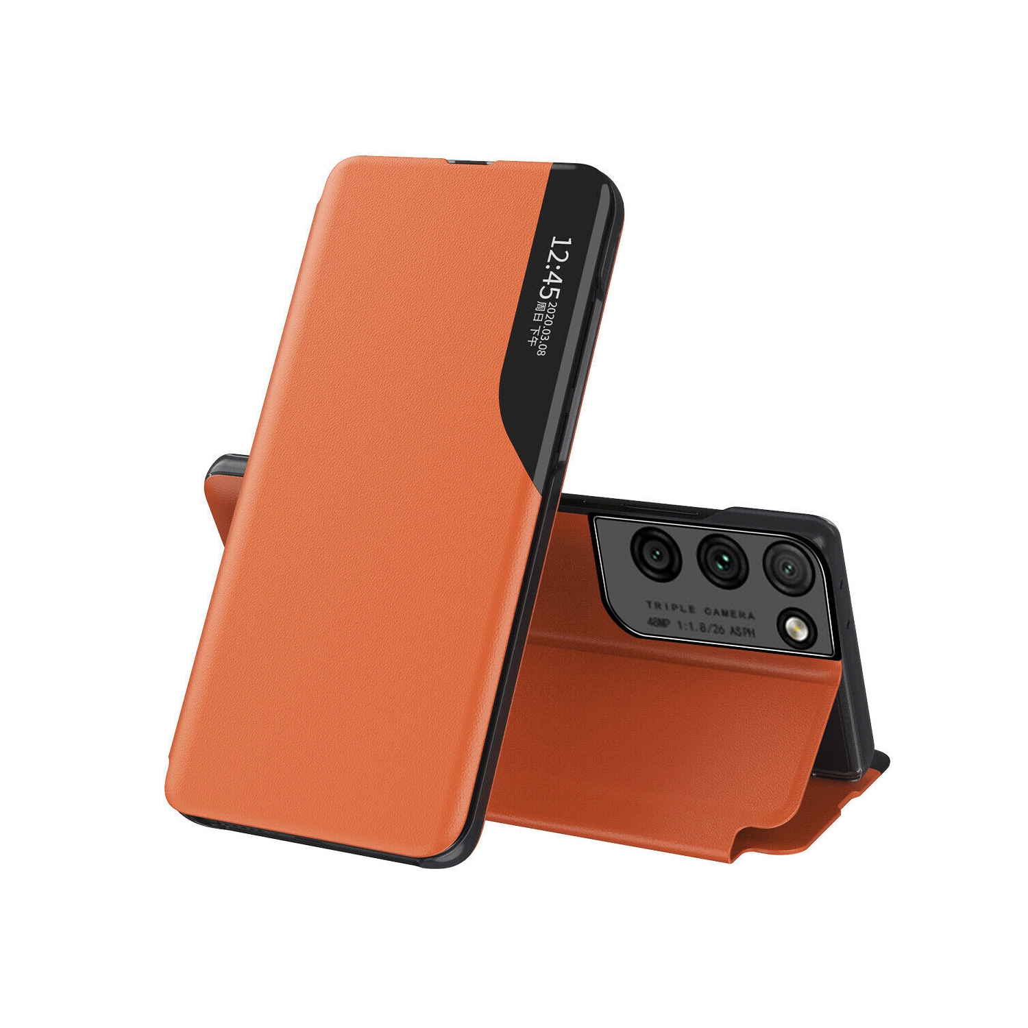 Étui Smart Case avec fenêtre magnétique en cuir support Fundas pour téléphone Coque pour Galaxy Note 20 Ultra de Samsung
