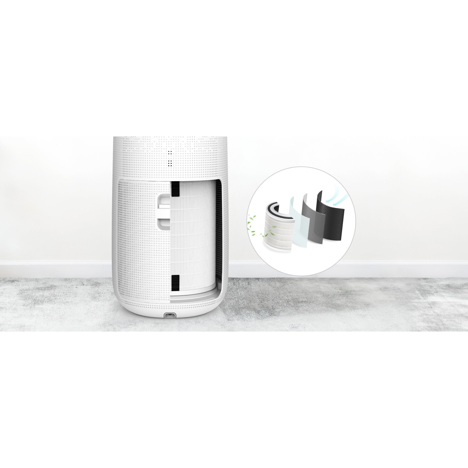 JS Complete 5-in-1 SMART Ionic Air Purifier & Odour Eliminator - Built-in UV-C Germicidal lamp - APP Enabled – 540 sqft coverage