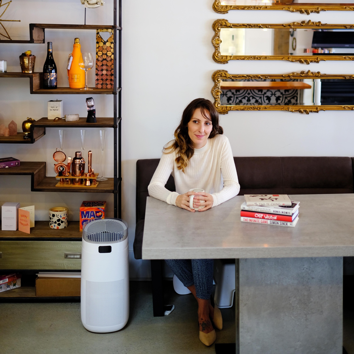 JS Complete 5-in-1 SMART Ionic Air Purifier & Odour Eliminator - Built-in UV-C Germicidal lamp - APP Enabled – 540 sqft coverage