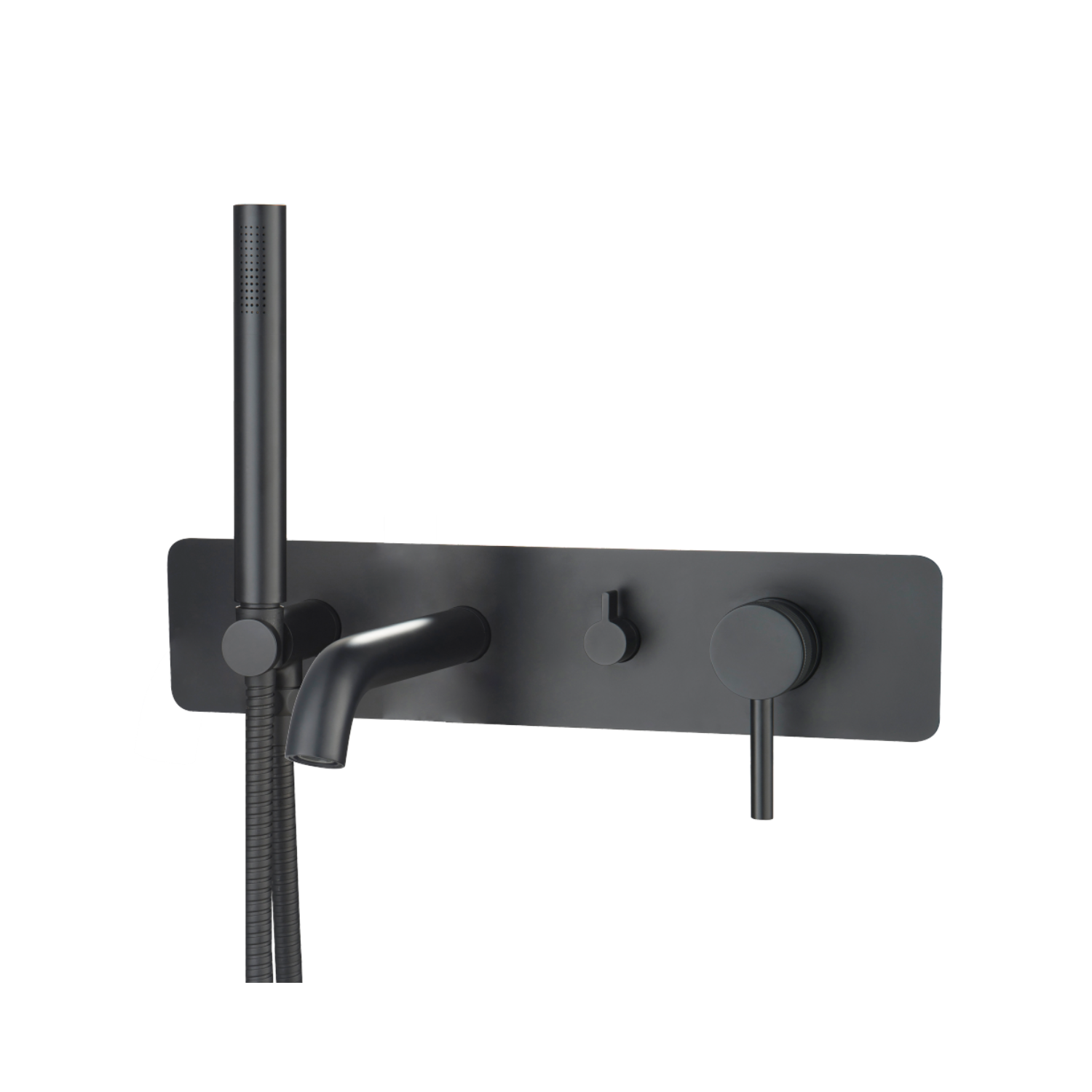 Agua Canada - SAHARA-BK - Matte Black Finish Wall Mounted Bathroom Basin Faucet Round Single