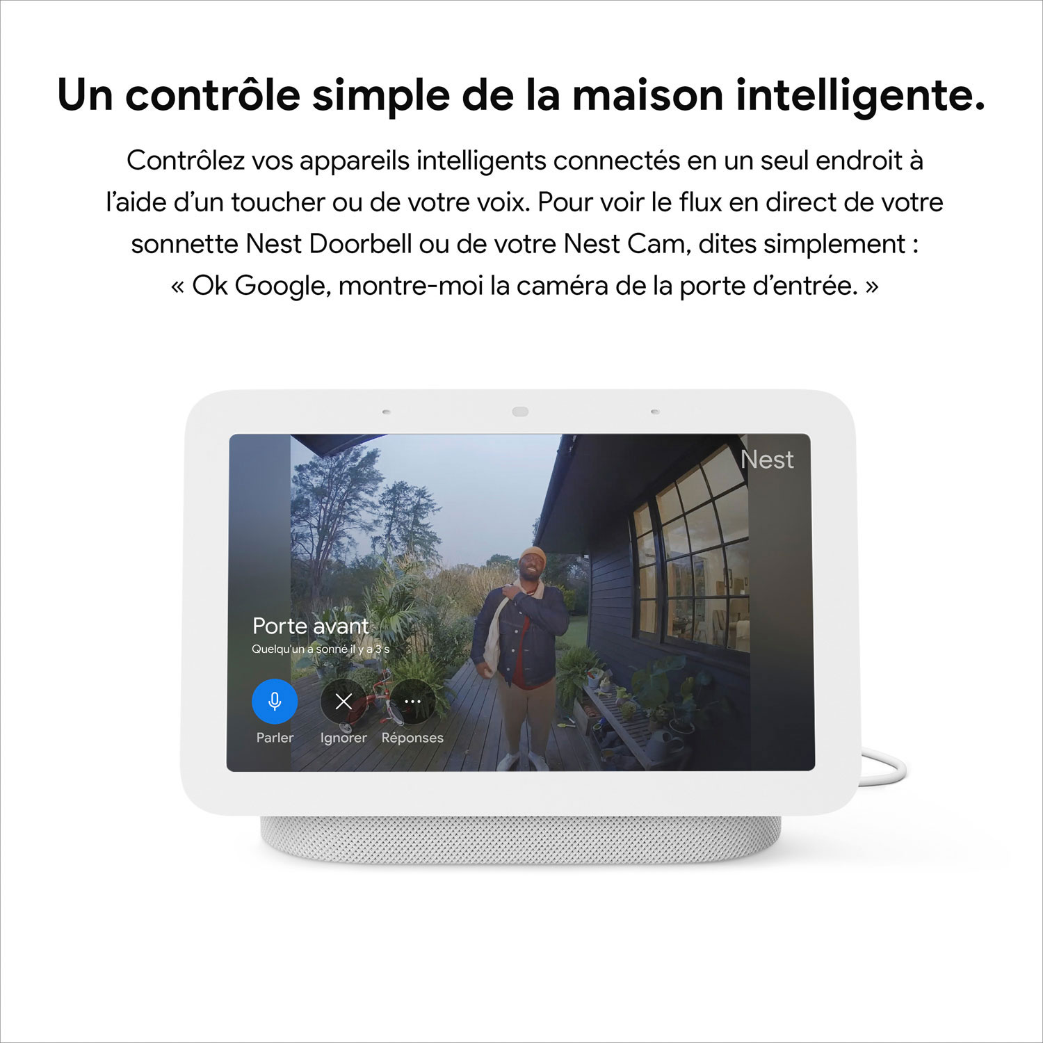 Google Nest Hub Smart Display with Google Assistant - Chalk