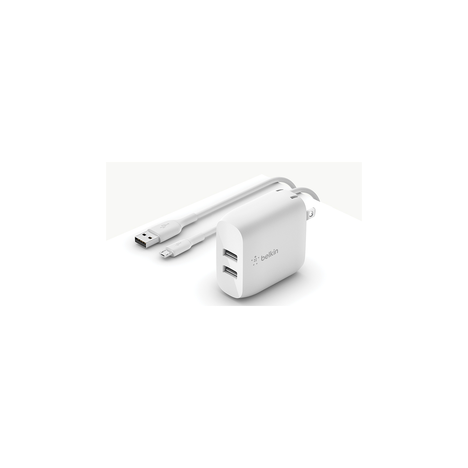 Belkin Boost Charge Dual USB-A Wall Charger - White