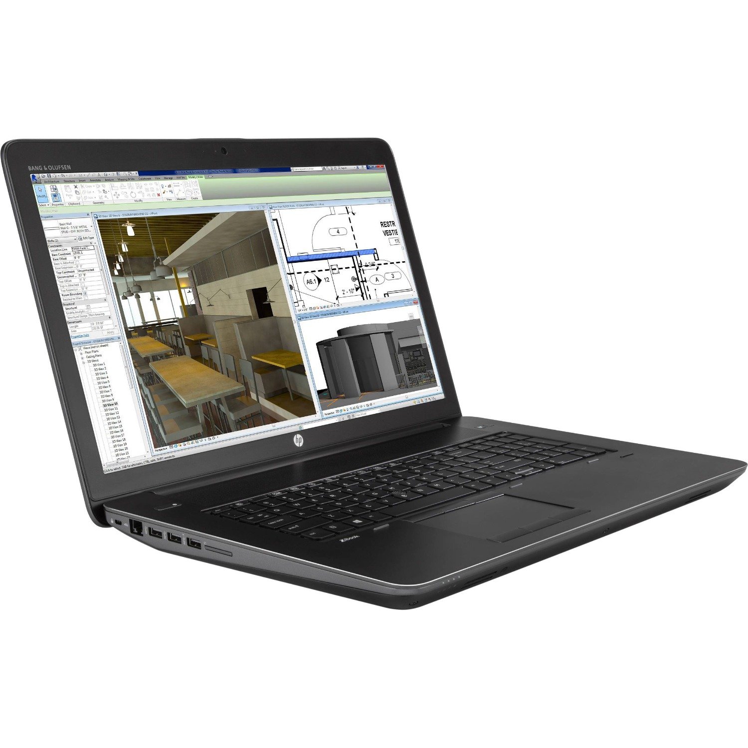Refurbished (Good) - HP ZBook 17 G3 17.3" Touchscreen Laptop, Intel Core i7, 16GB RAM, 512GB SSD, Win10 Pro.