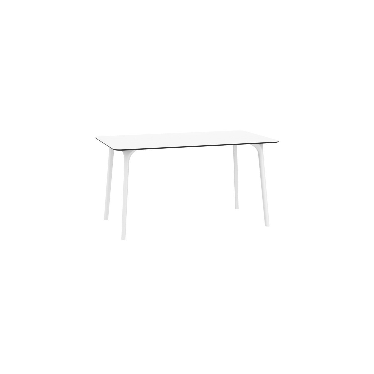 Compamia Maya 55" Patio Dining Table in White