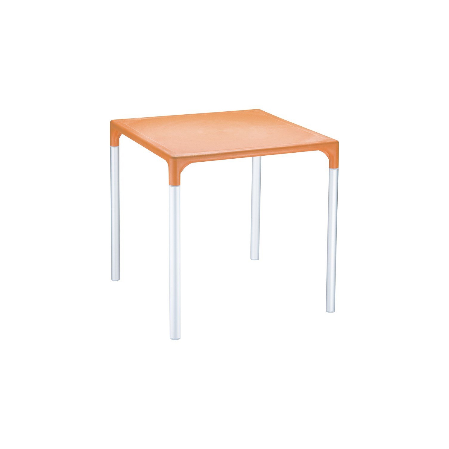 Compamia Mango 28" Aluminum Patio Dining Table in Orange