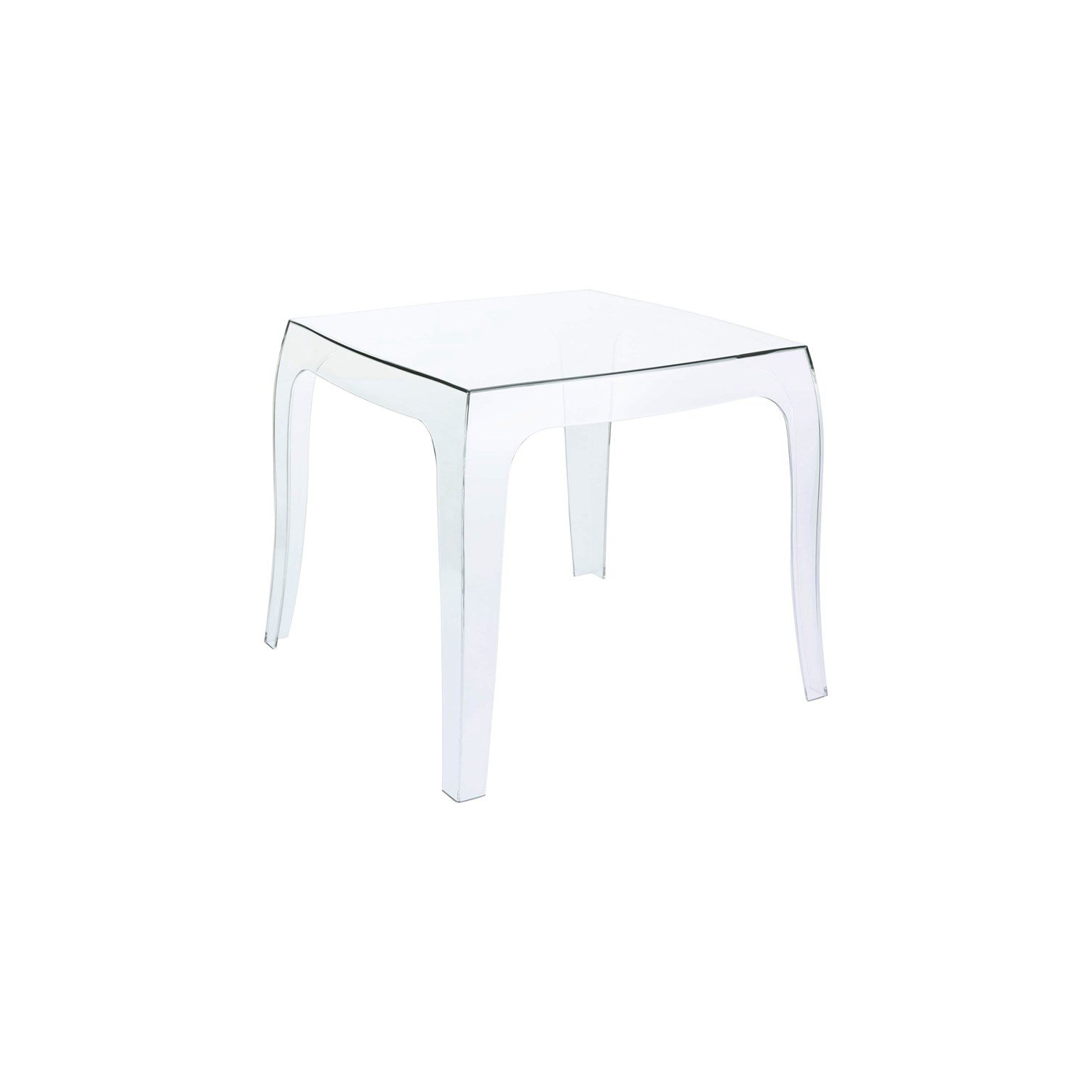 Compamia Queen Polycarbonate Patio Side Table in Transparent Clear