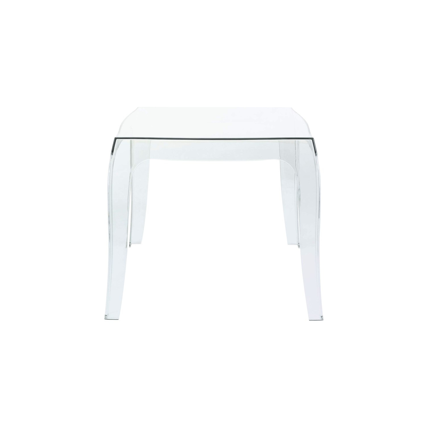 Compamia Queen Polycarbonate Patio Side Table in Transparent Clear