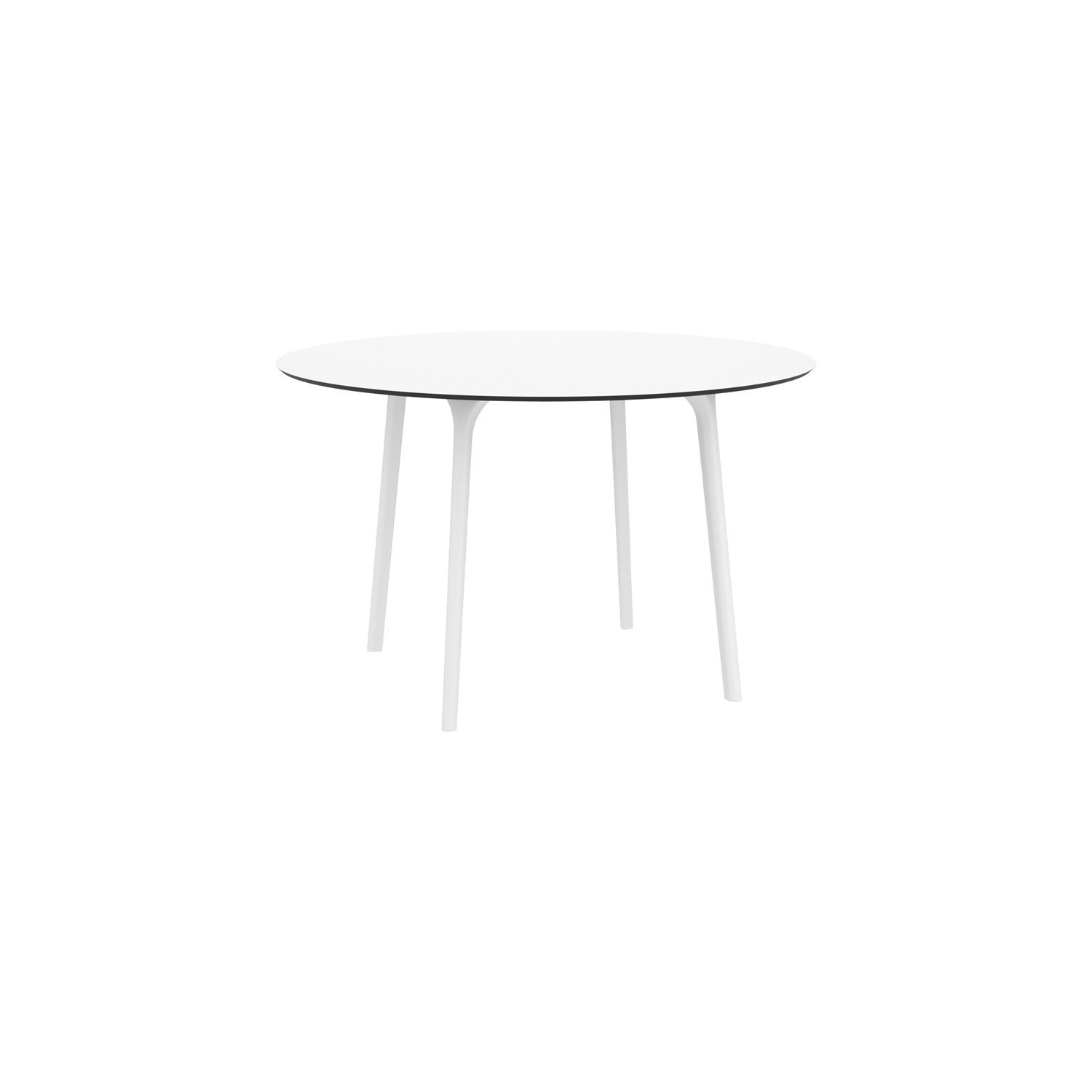 Compamia Maya 47" Round Patio Dining Table in White