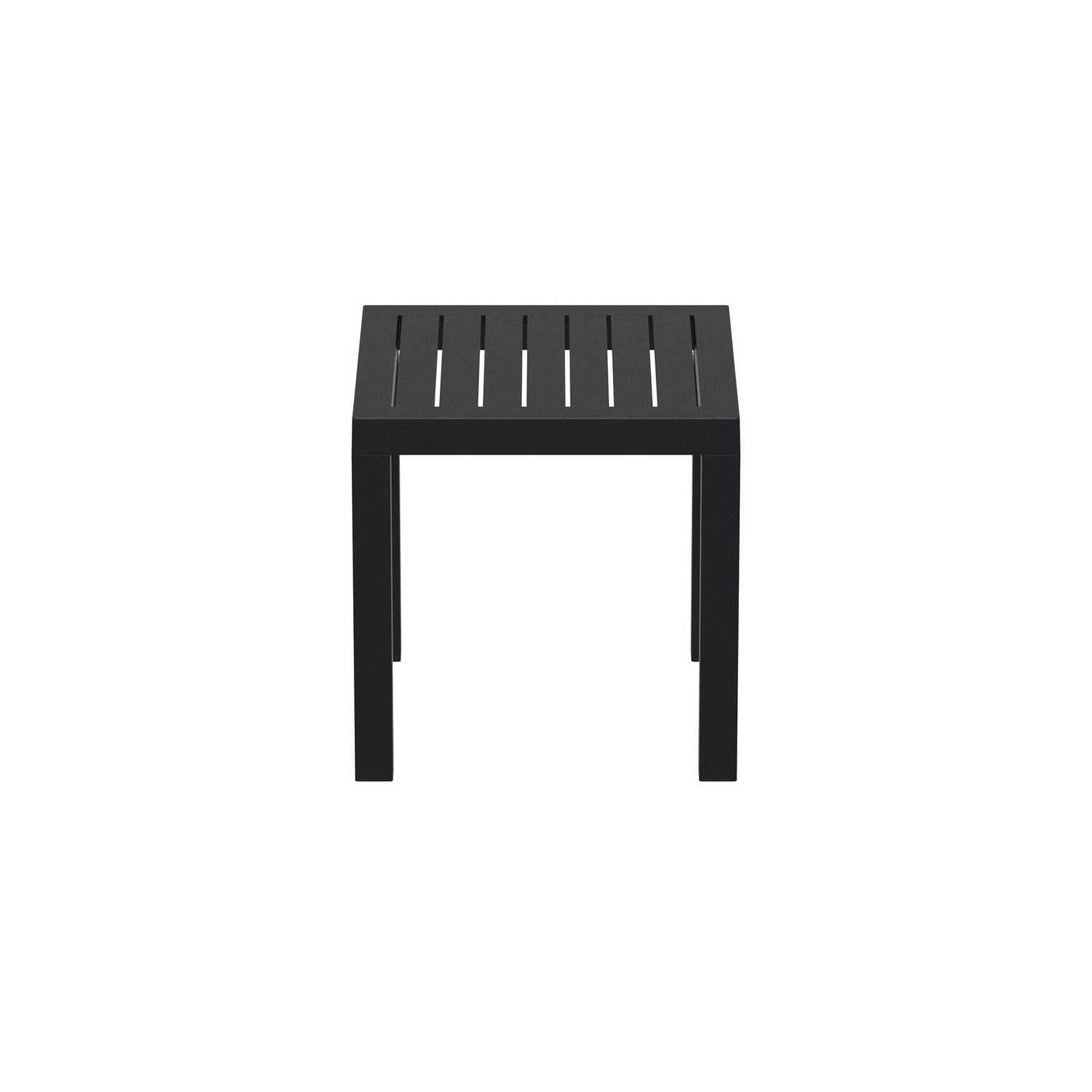 Compamia Ocean Square Resin Patio Side Table in Black