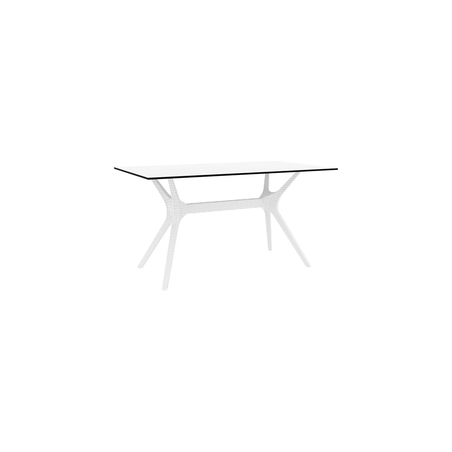 Compamia Ibiza 55" Patio Dining Table in White