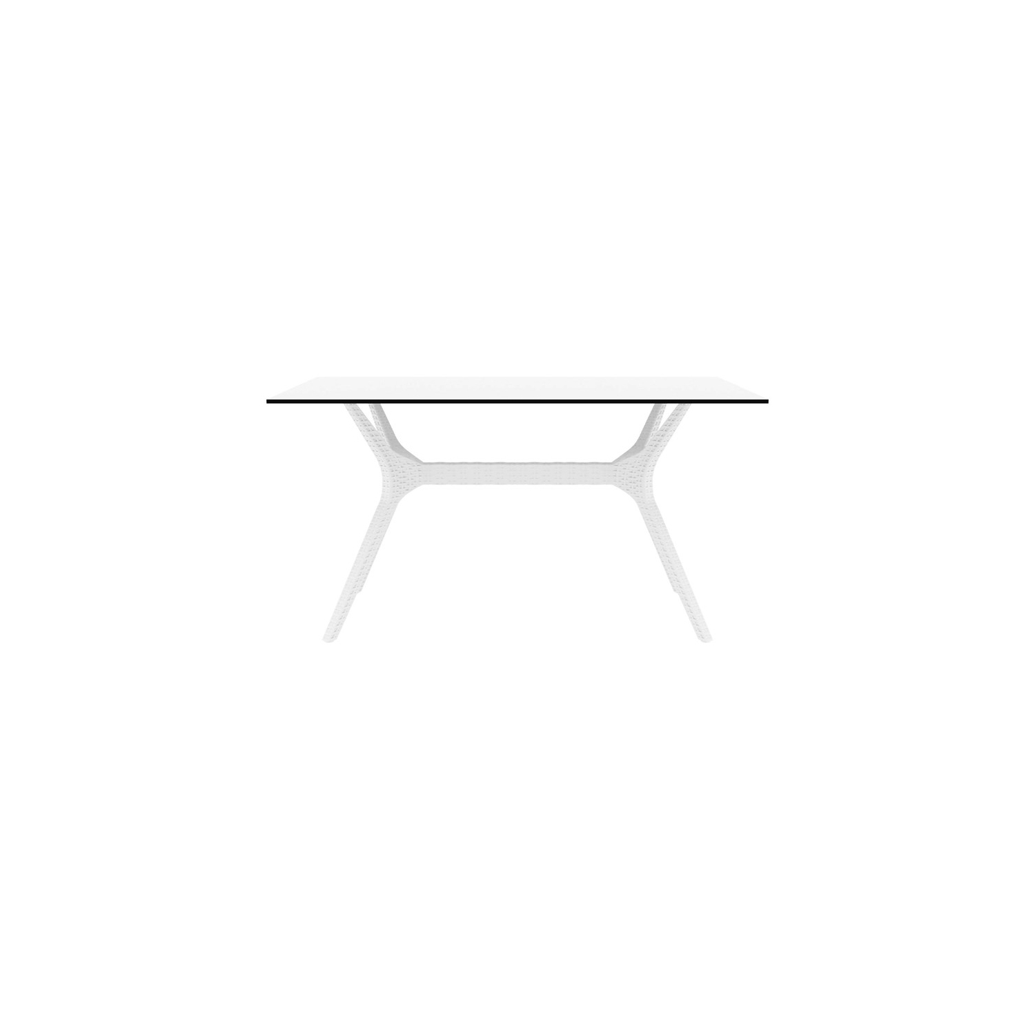 Compamia Ibiza 55" Patio Dining Table in White