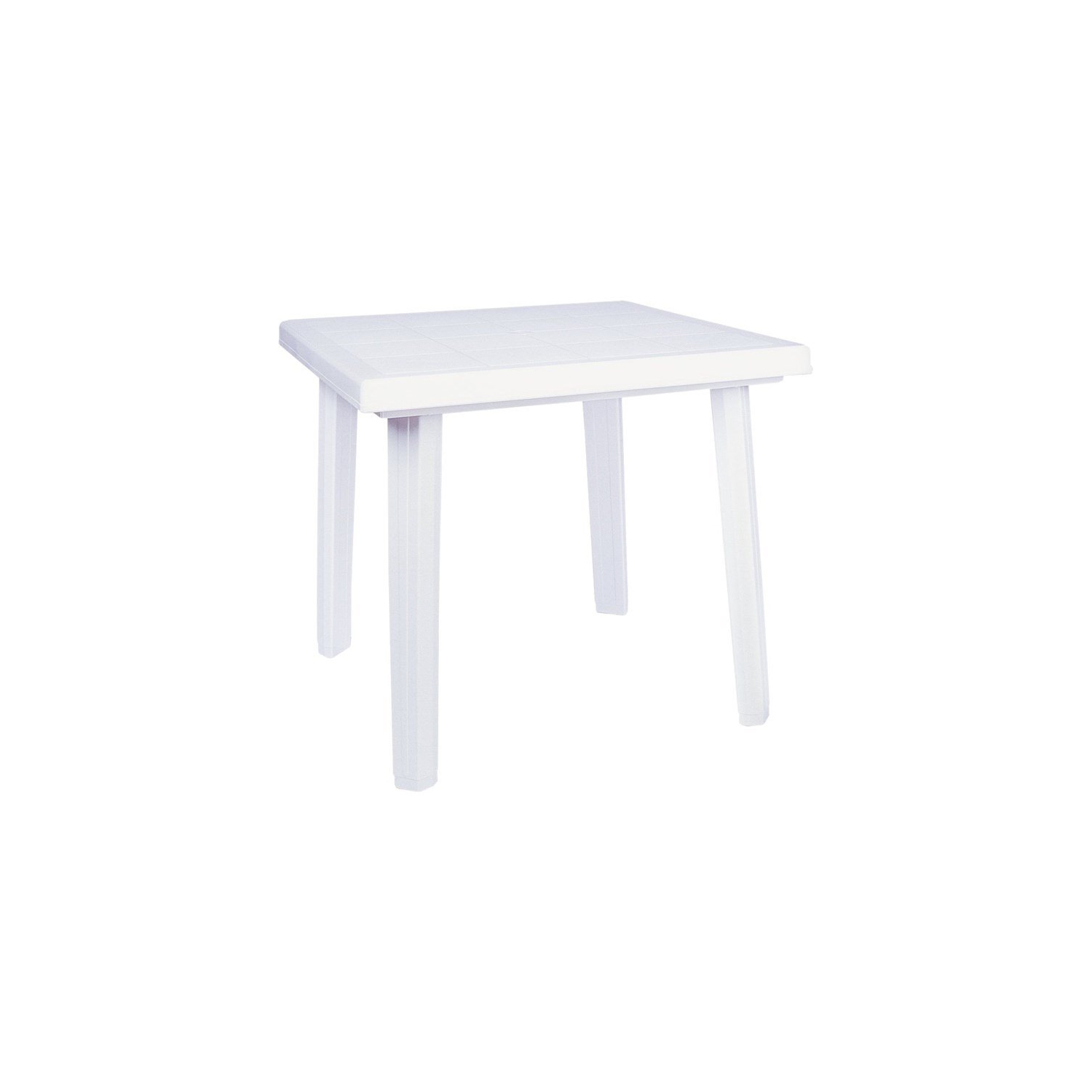 Compamia Cuadra 31" Square Resin Patio Dining Table in White