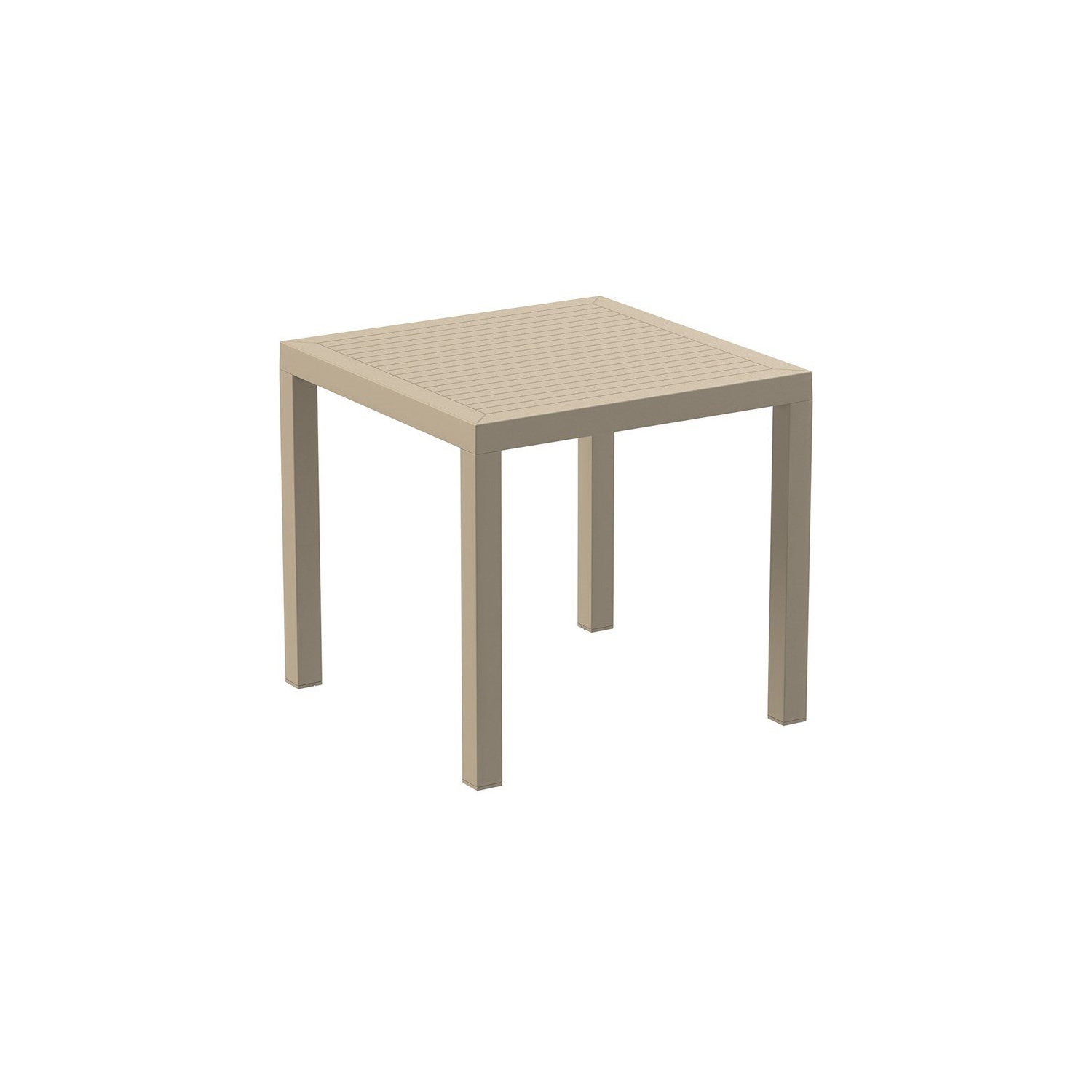 Compamia Ares 31" Square Resin Patio Dining Table in Taupe